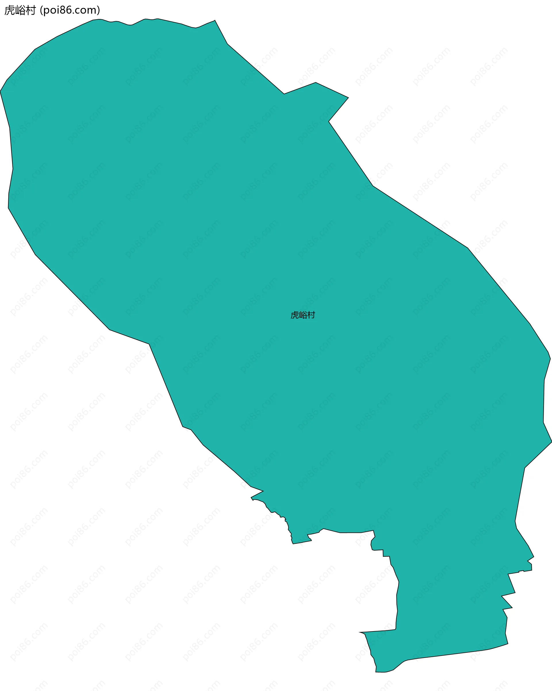 虎峪村边界地图