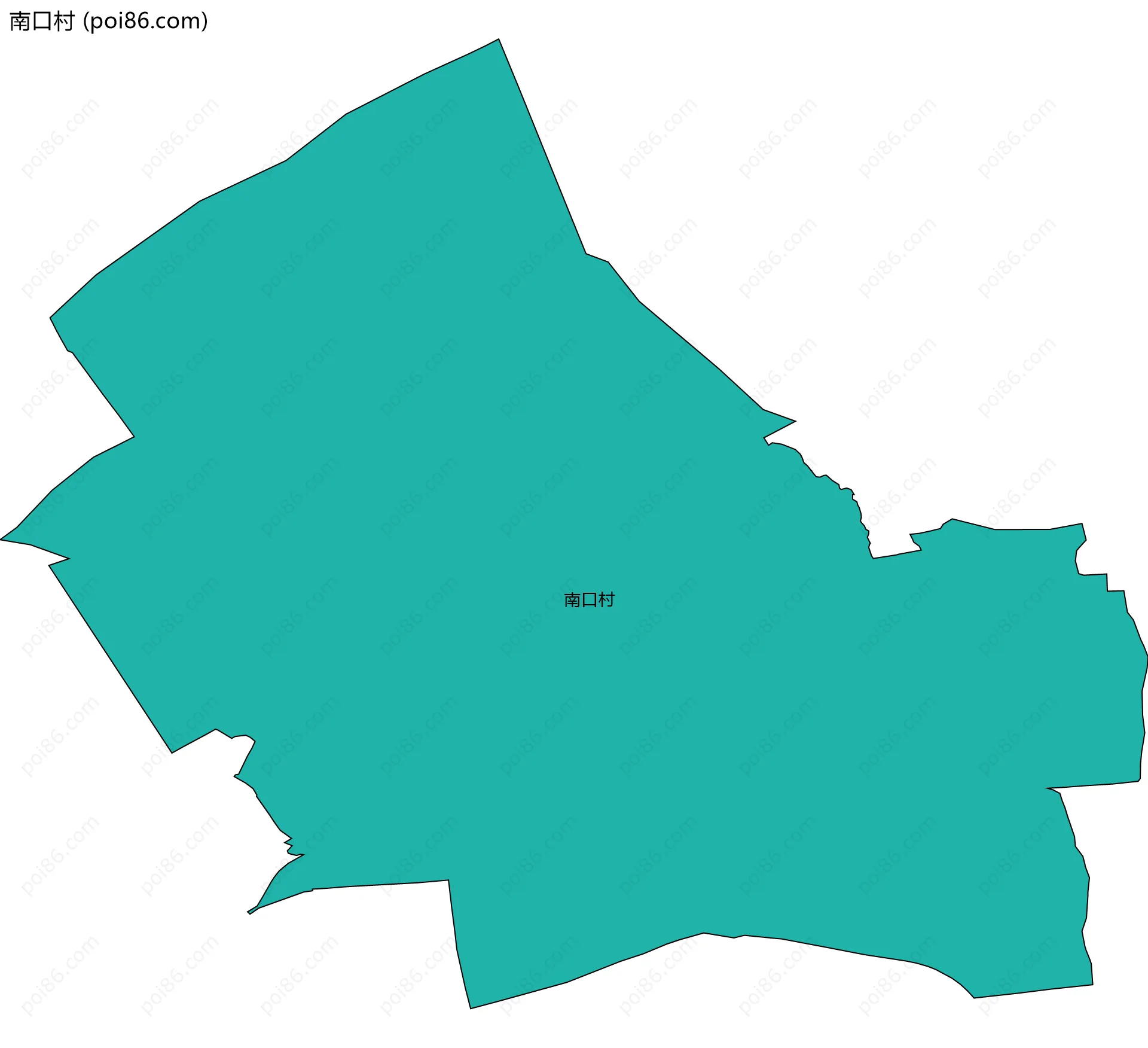 南口村边界地图