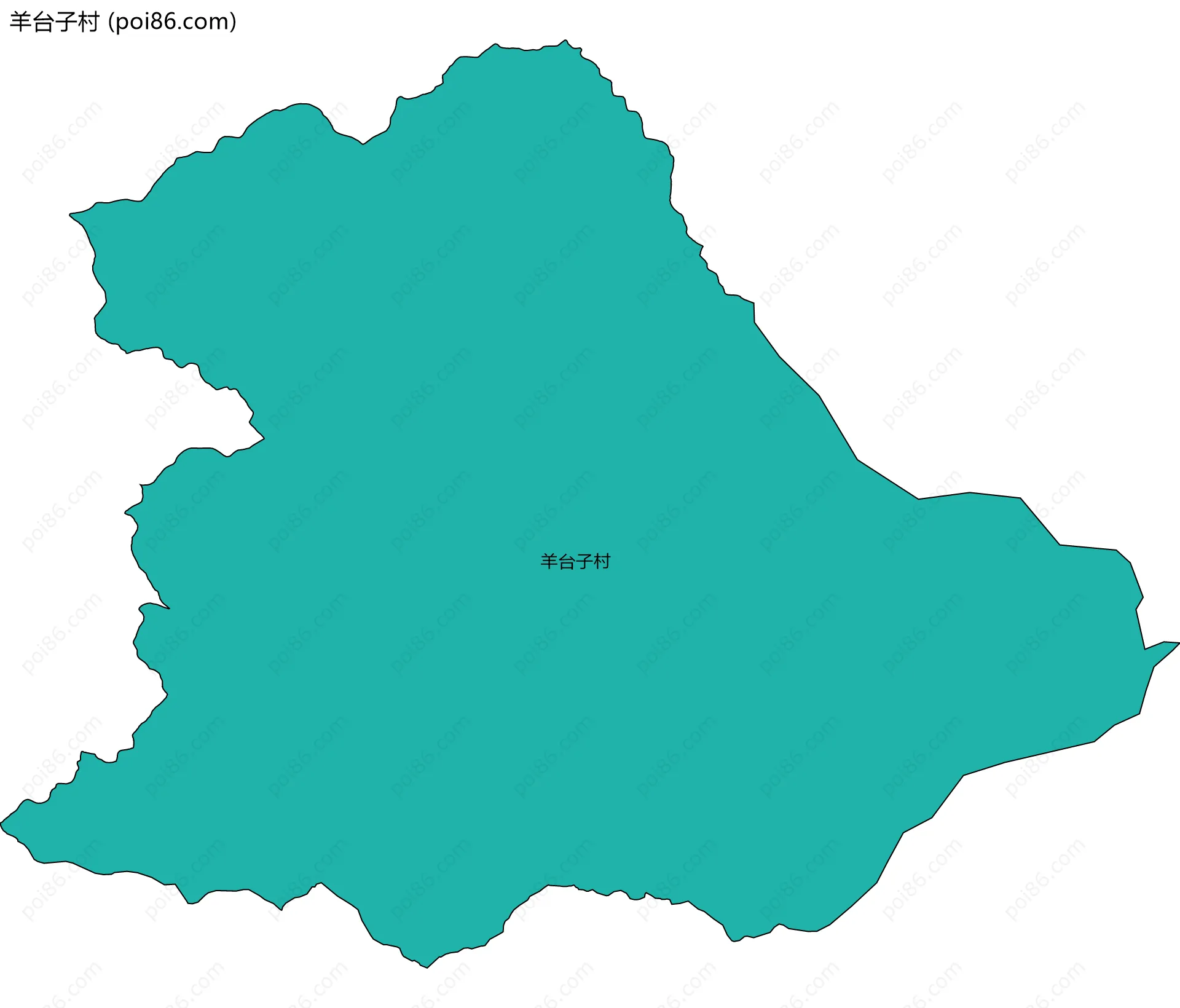 羊台子村边界地图