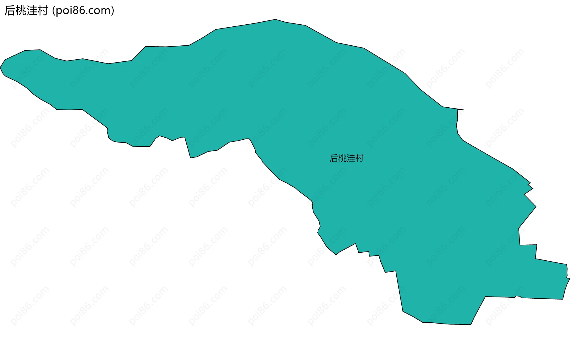 后桃洼村边界地图
