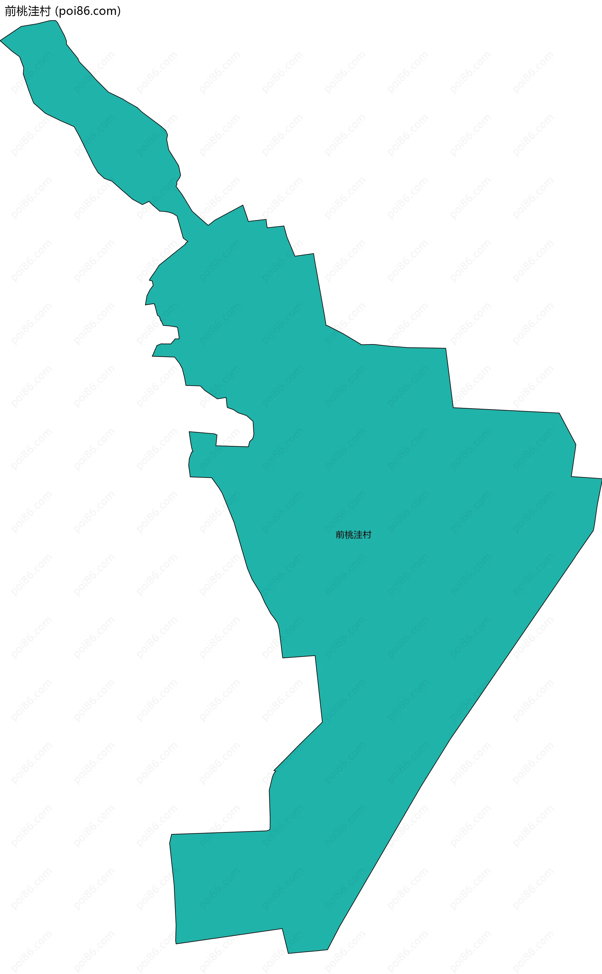 前桃洼村边界地图