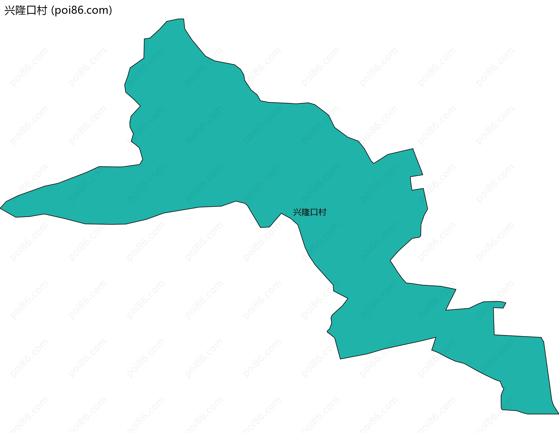 兴隆口村边界地图