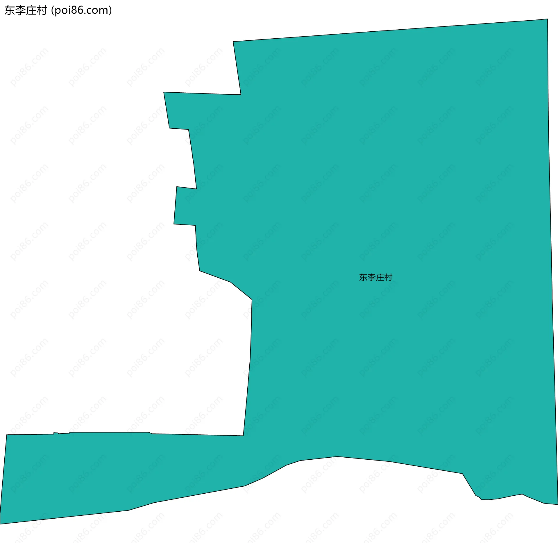 东李庄村边界地图