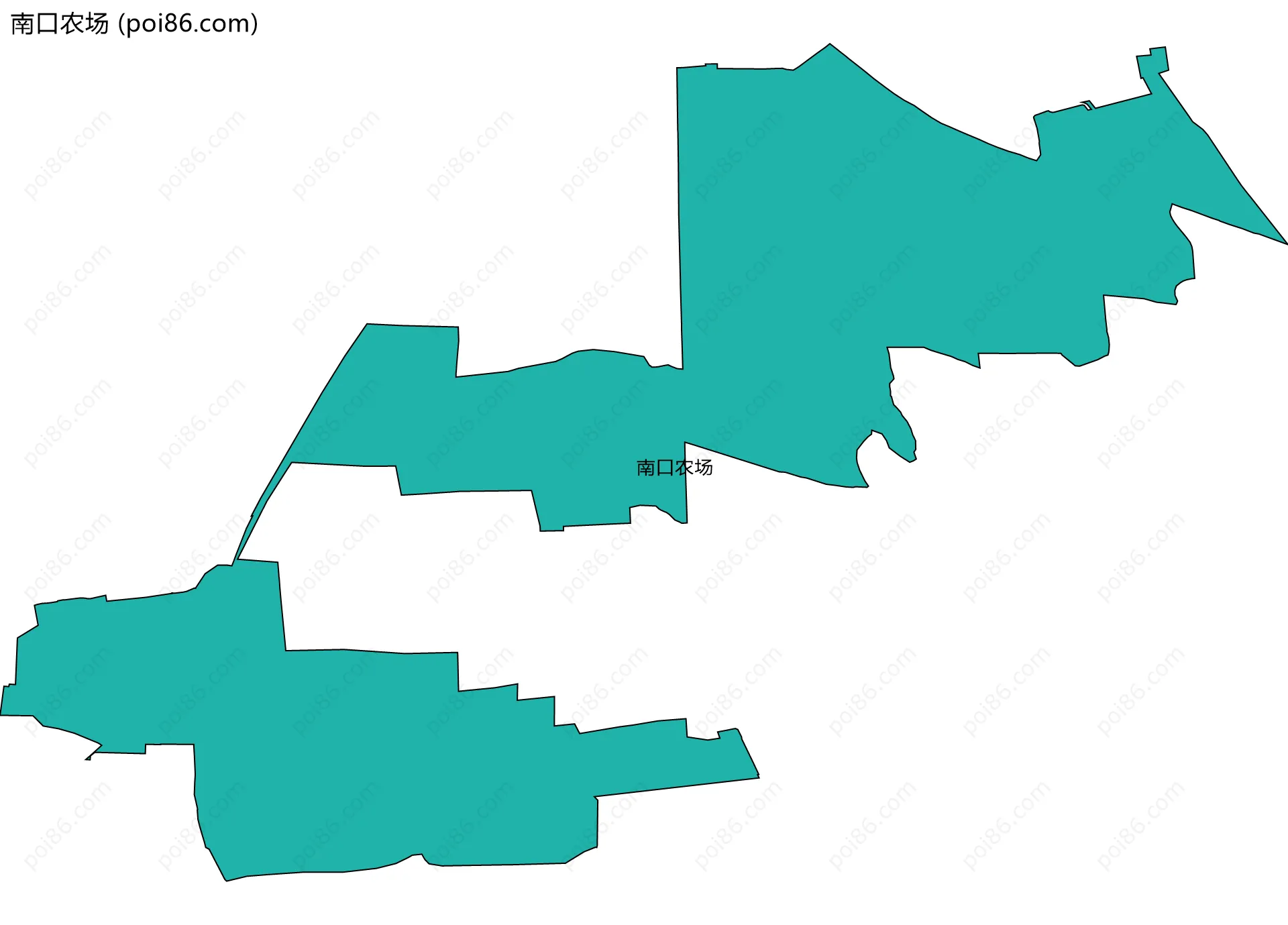 南口农场边界地图