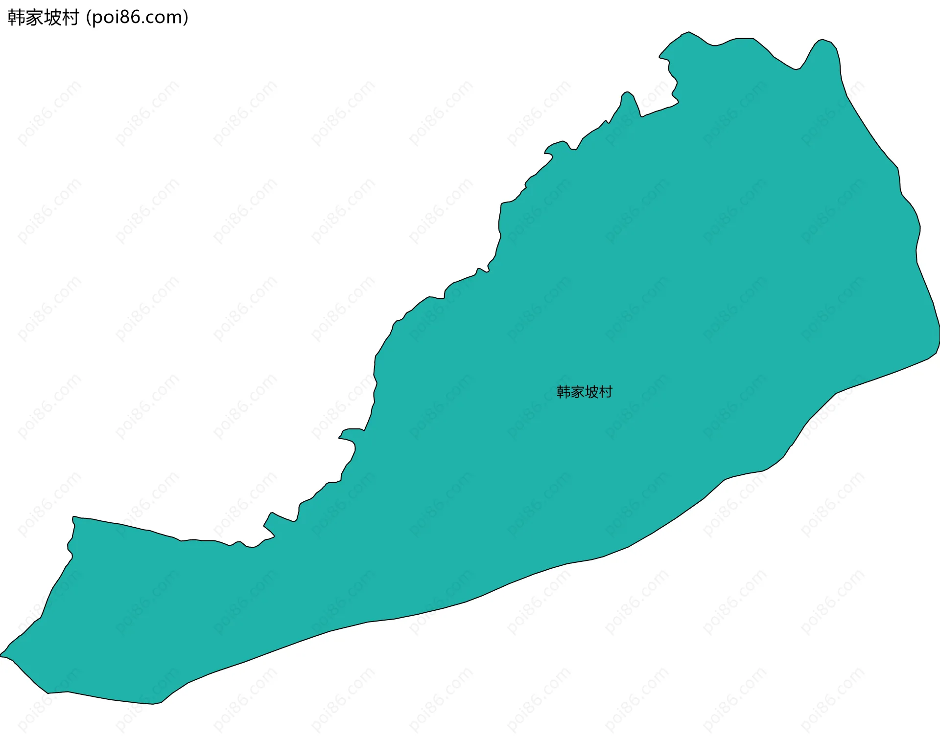 韩家坡村边界地图