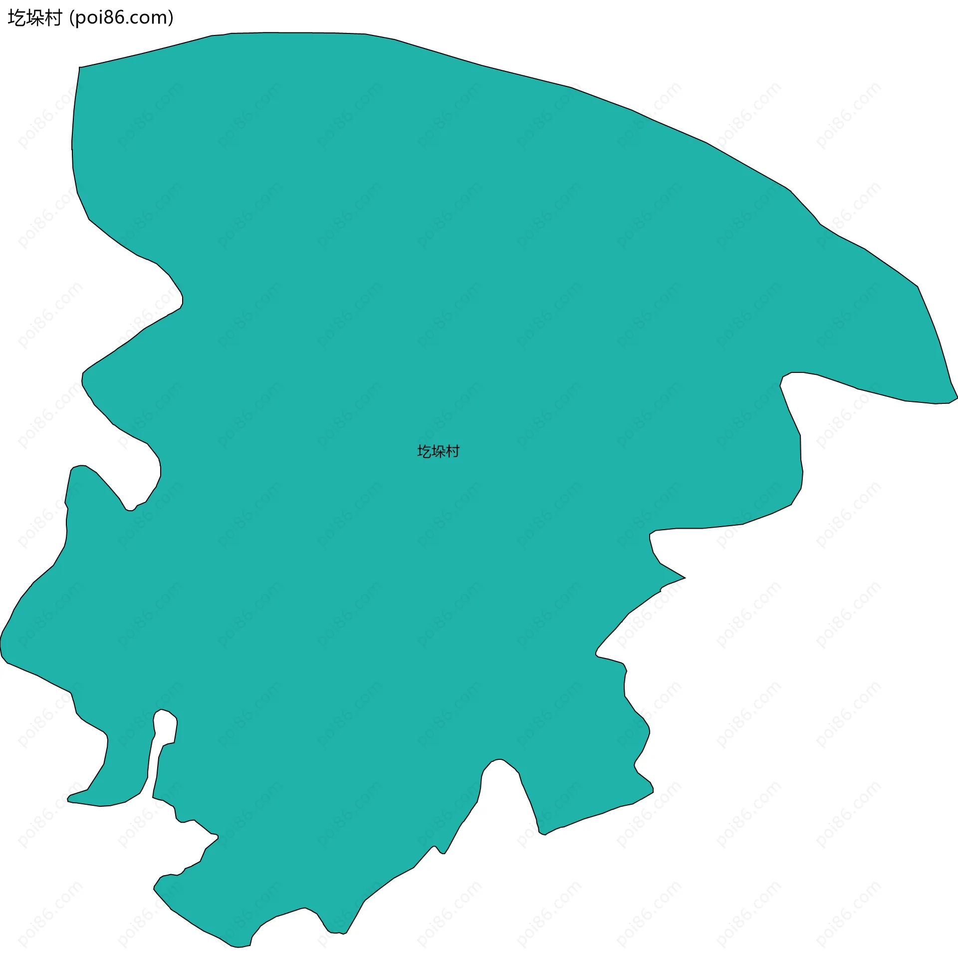 圪垛村边界地图