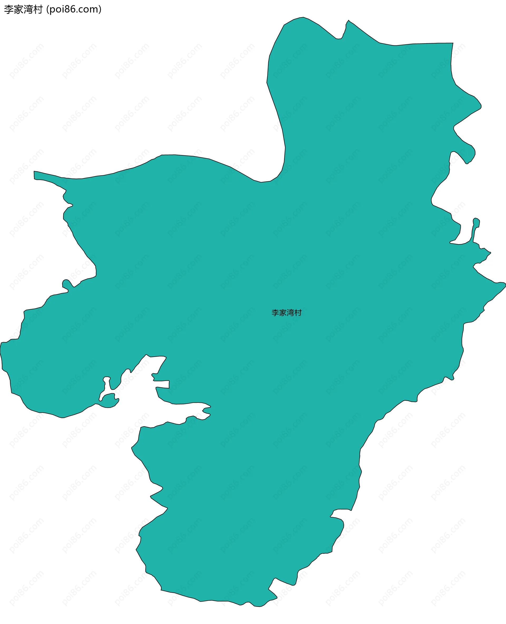 李家湾村边界地图