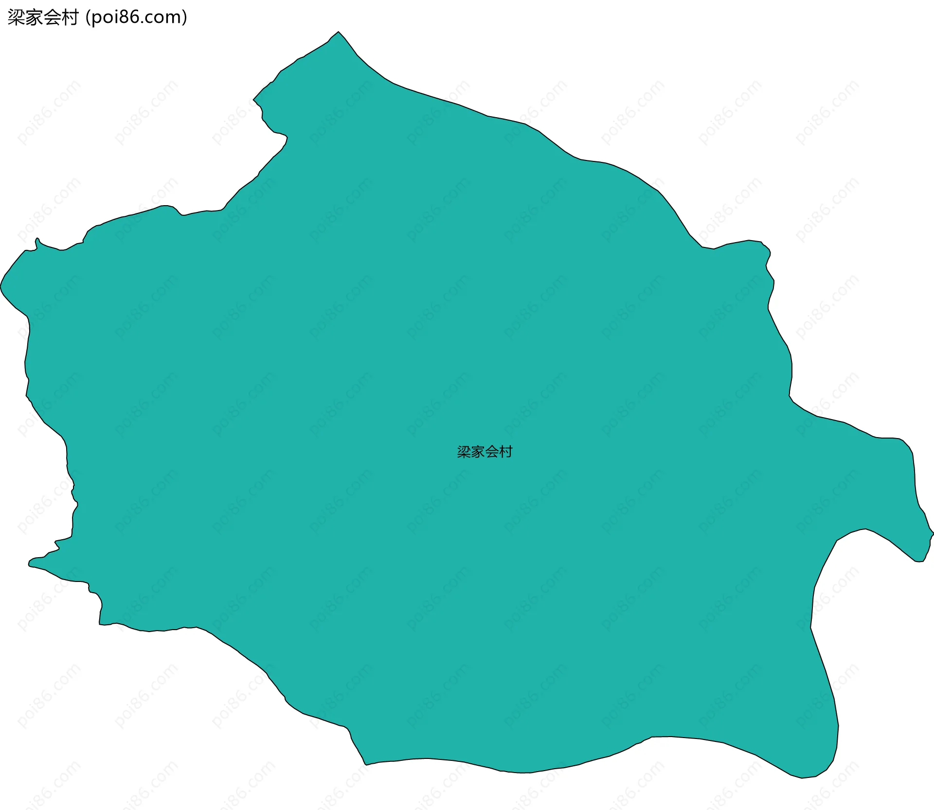 梁家会村边界地图