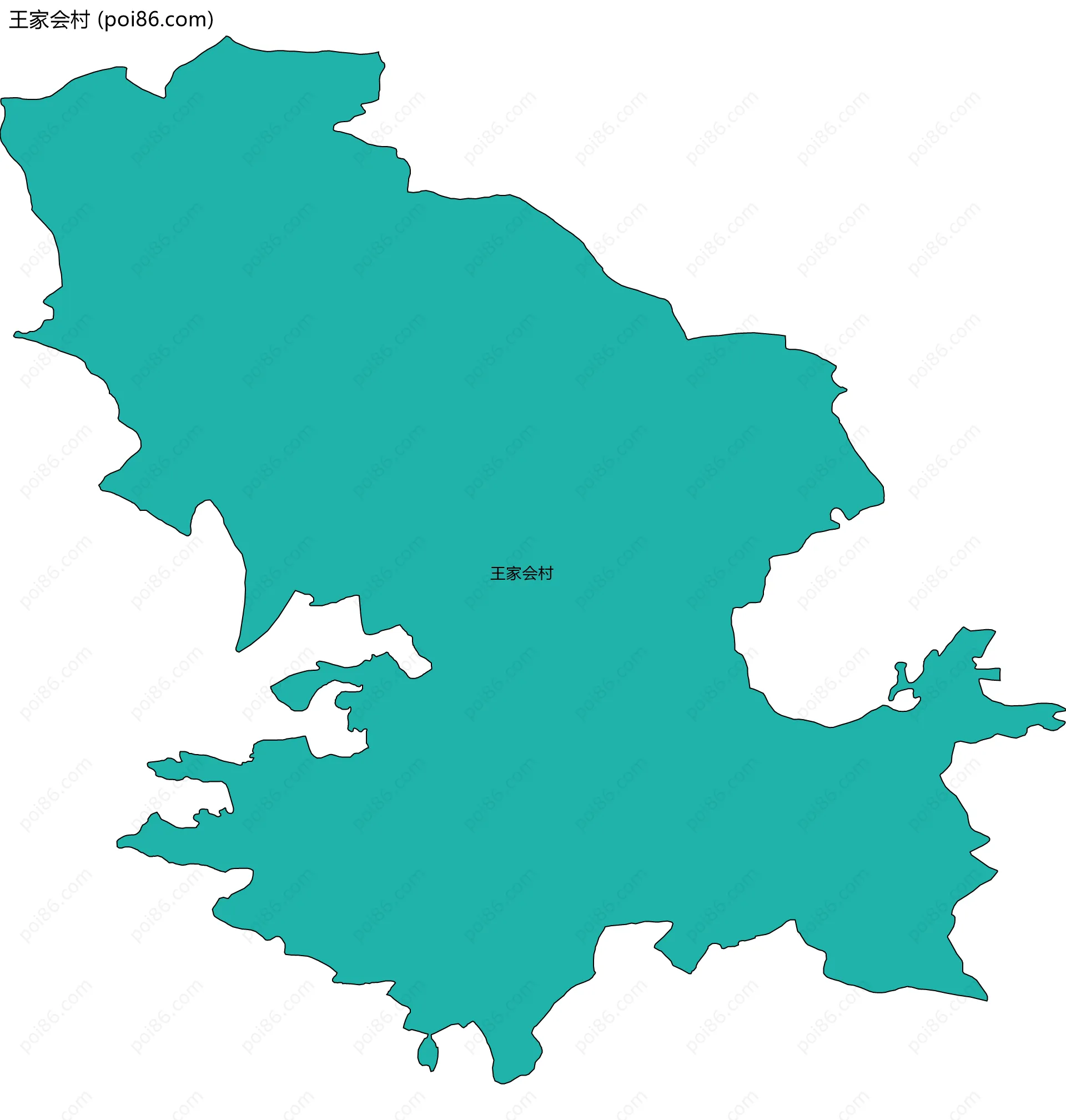 王家会村边界地图