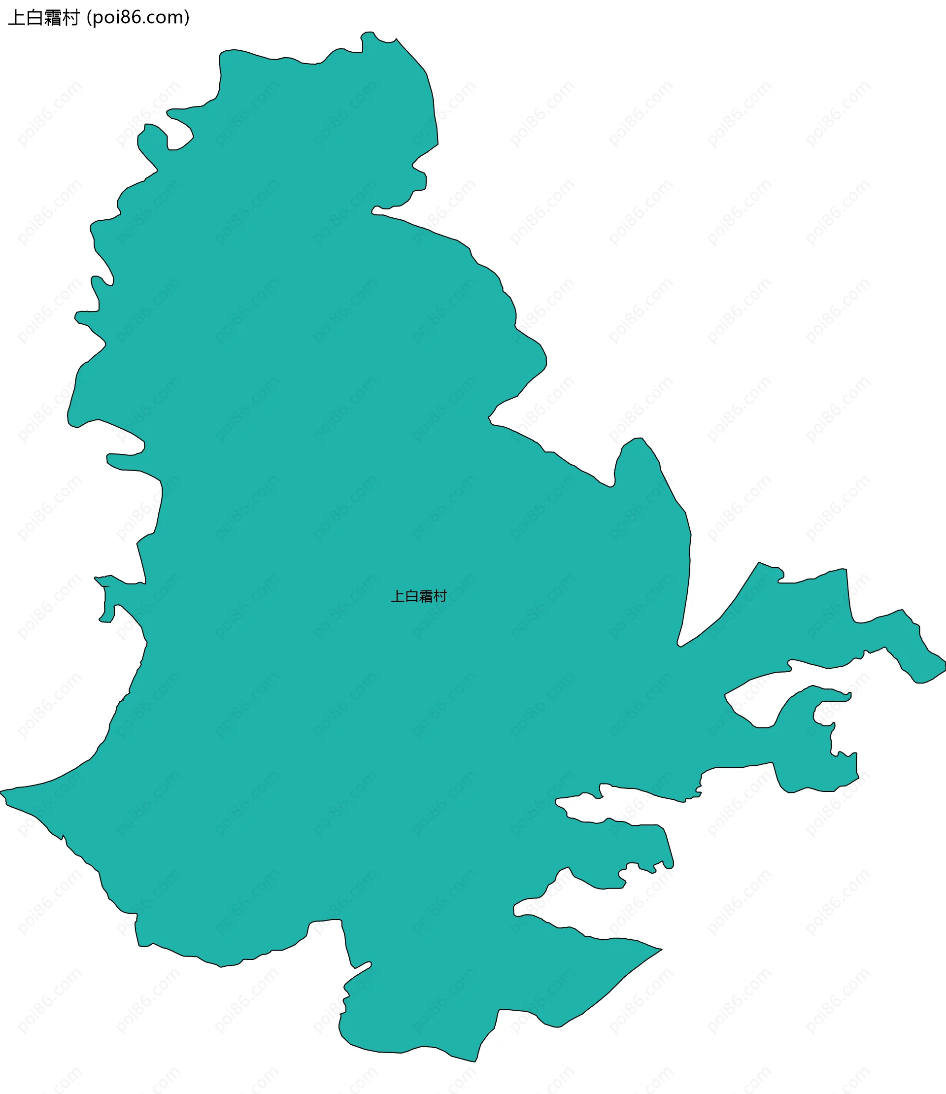 上白霜村边界地图