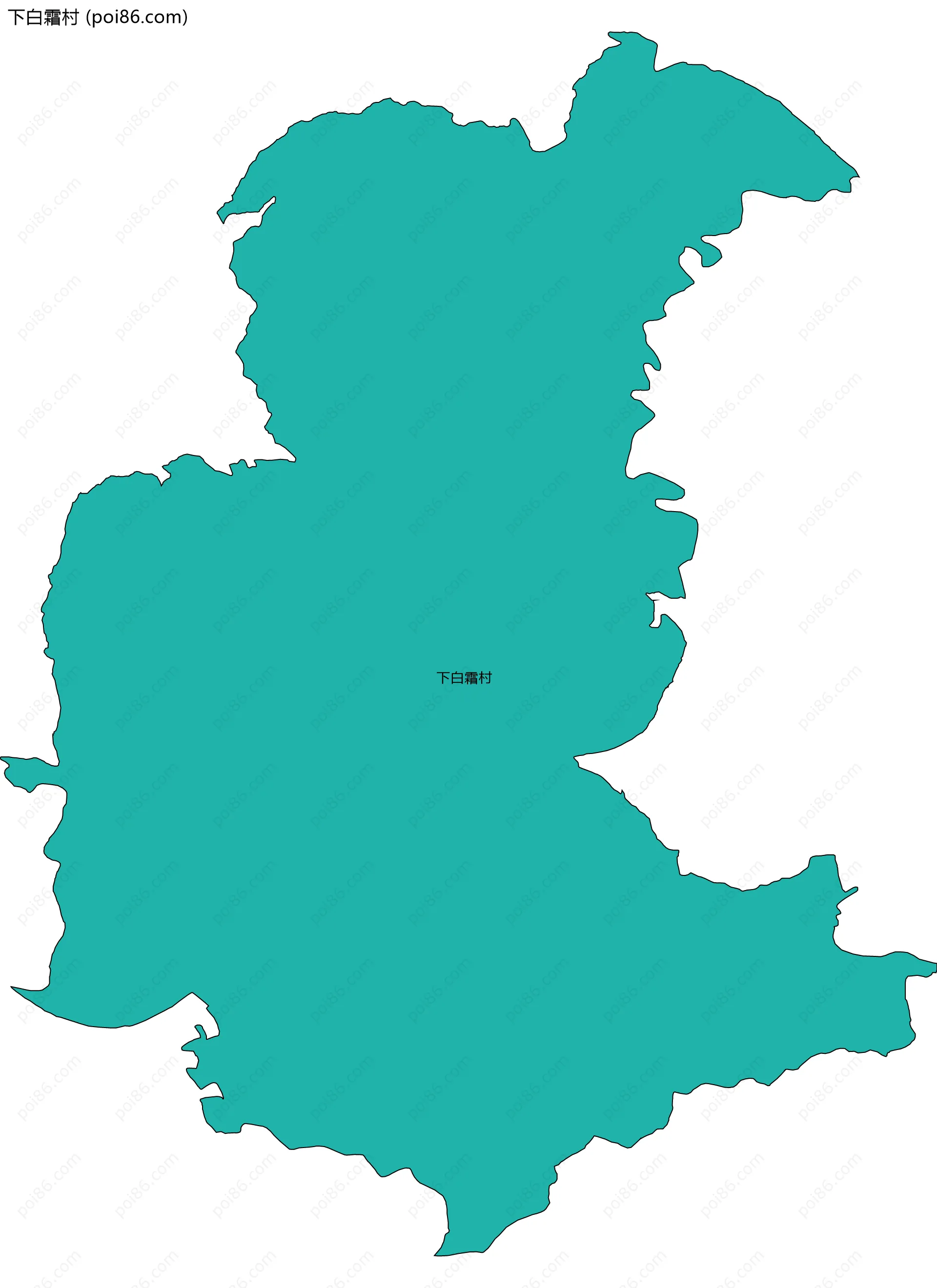 下白霜村边界地图