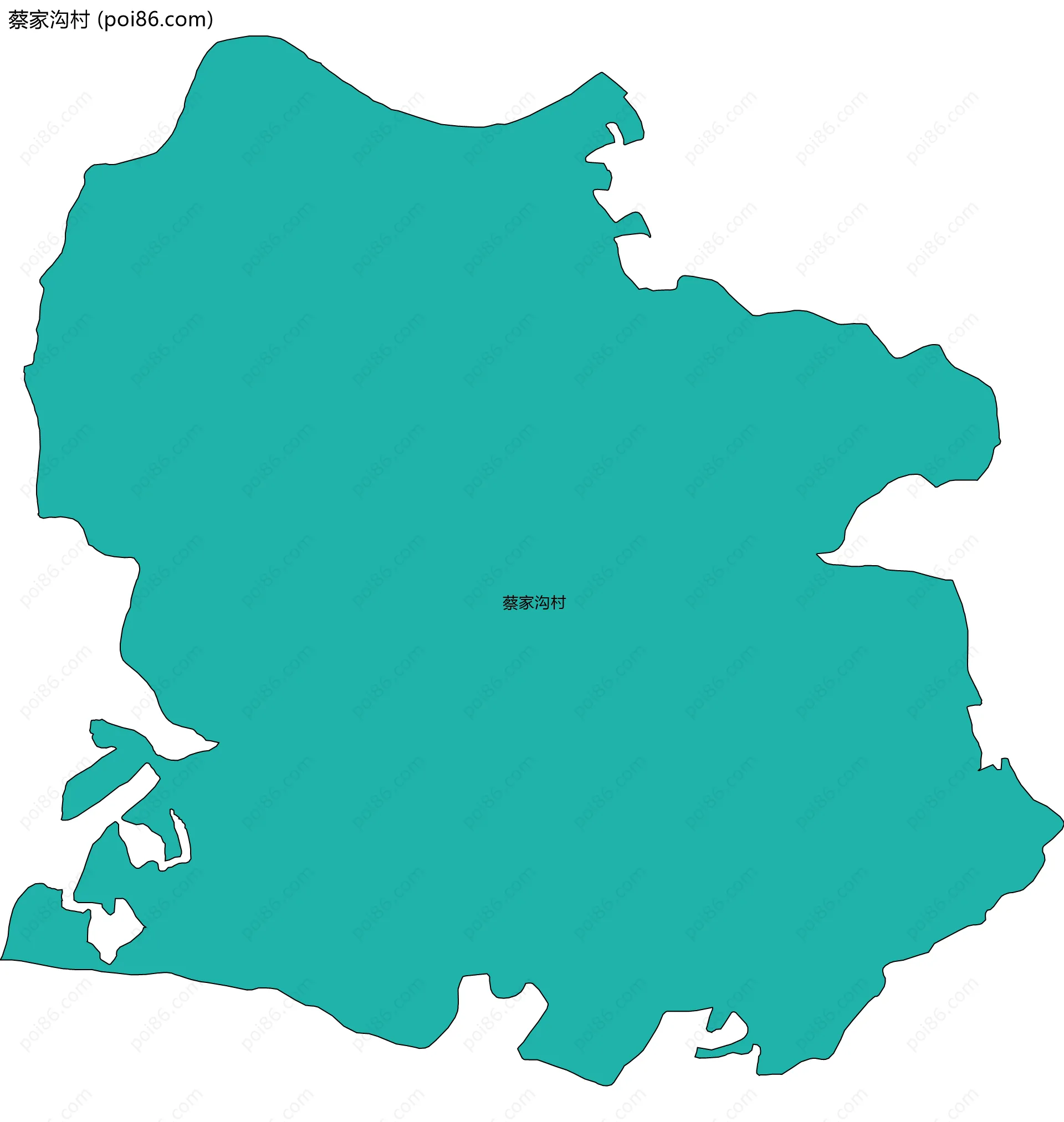 蔡家沟村边界地图