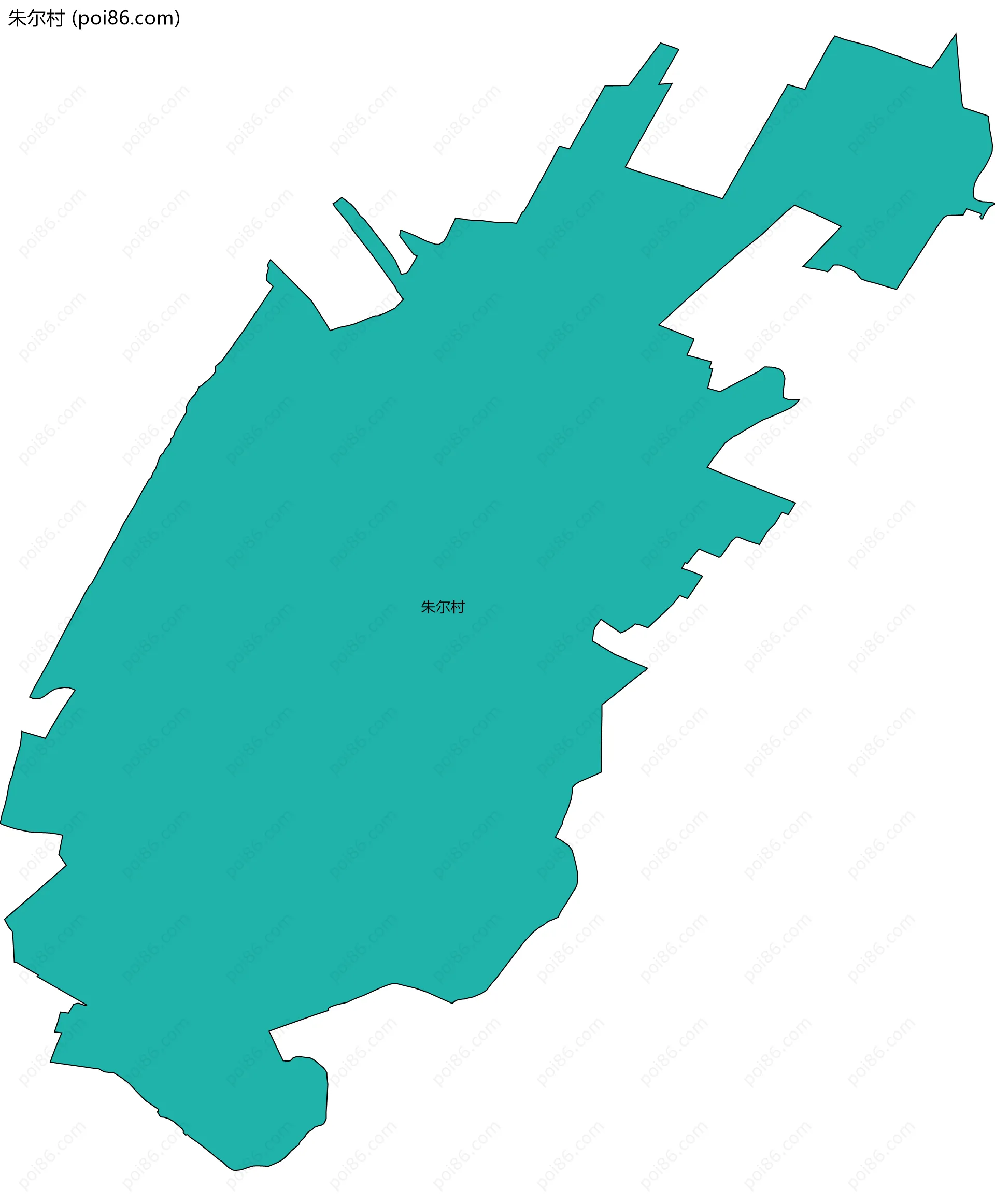 朱尔村边界地图