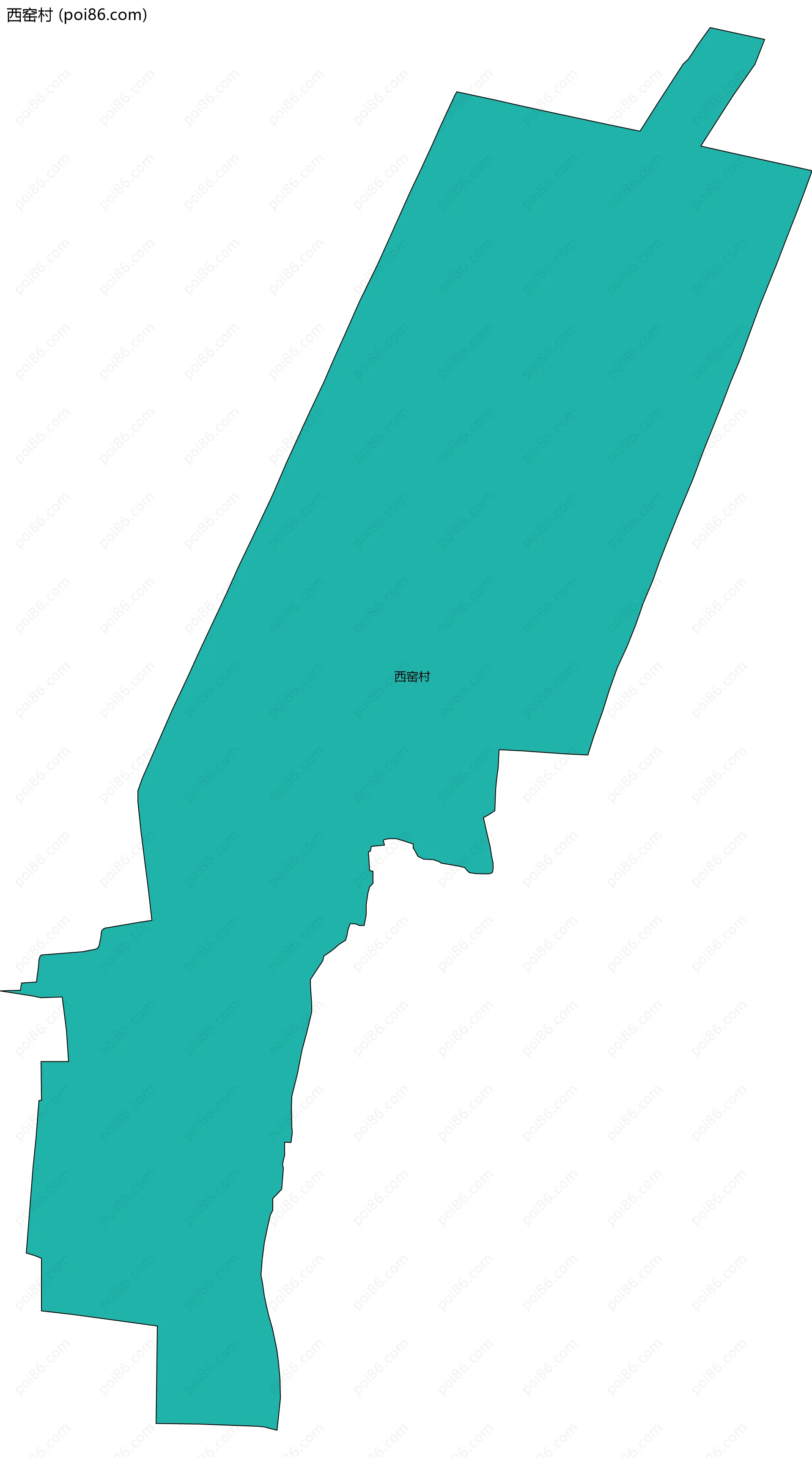 西窑村边界地图