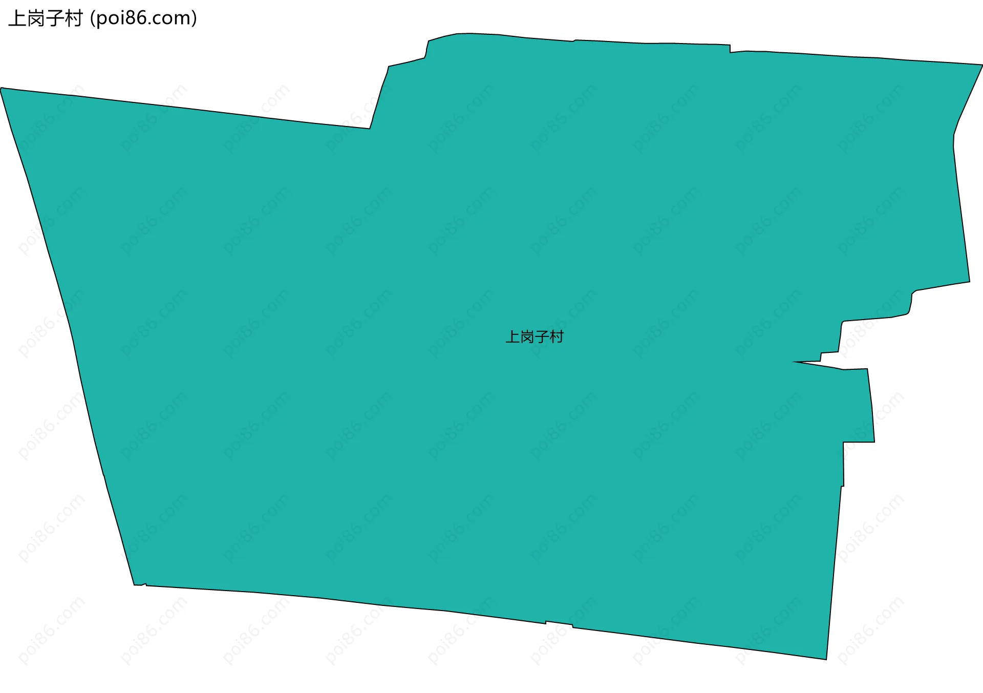 上岗子村边界地图