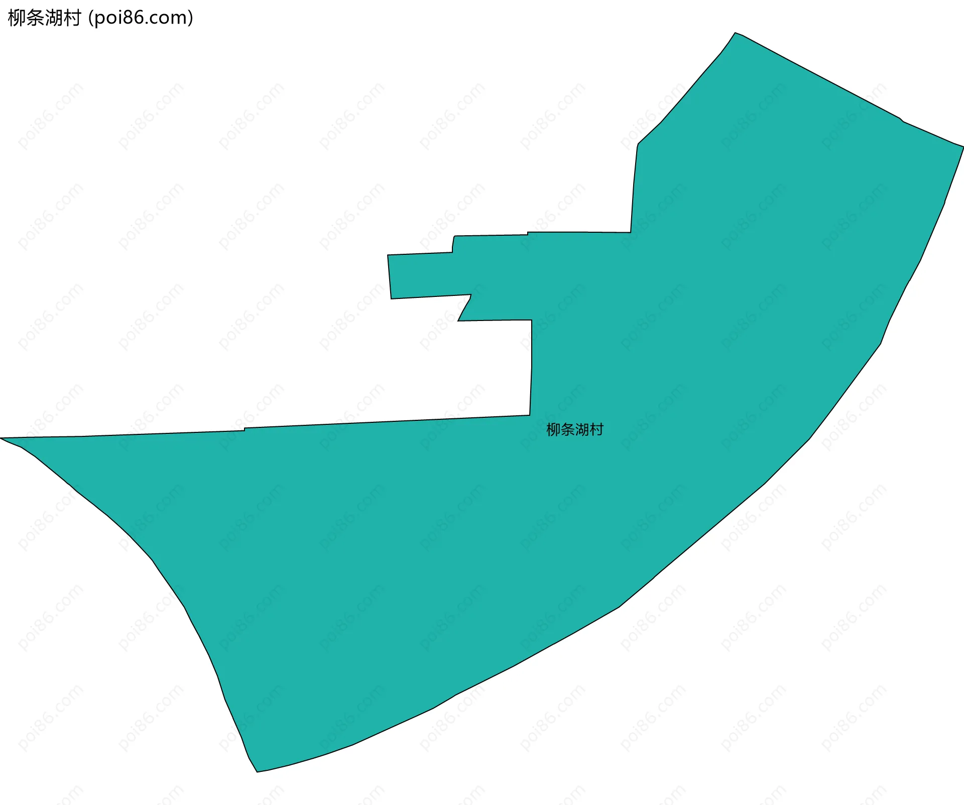 柳条湖村边界地图