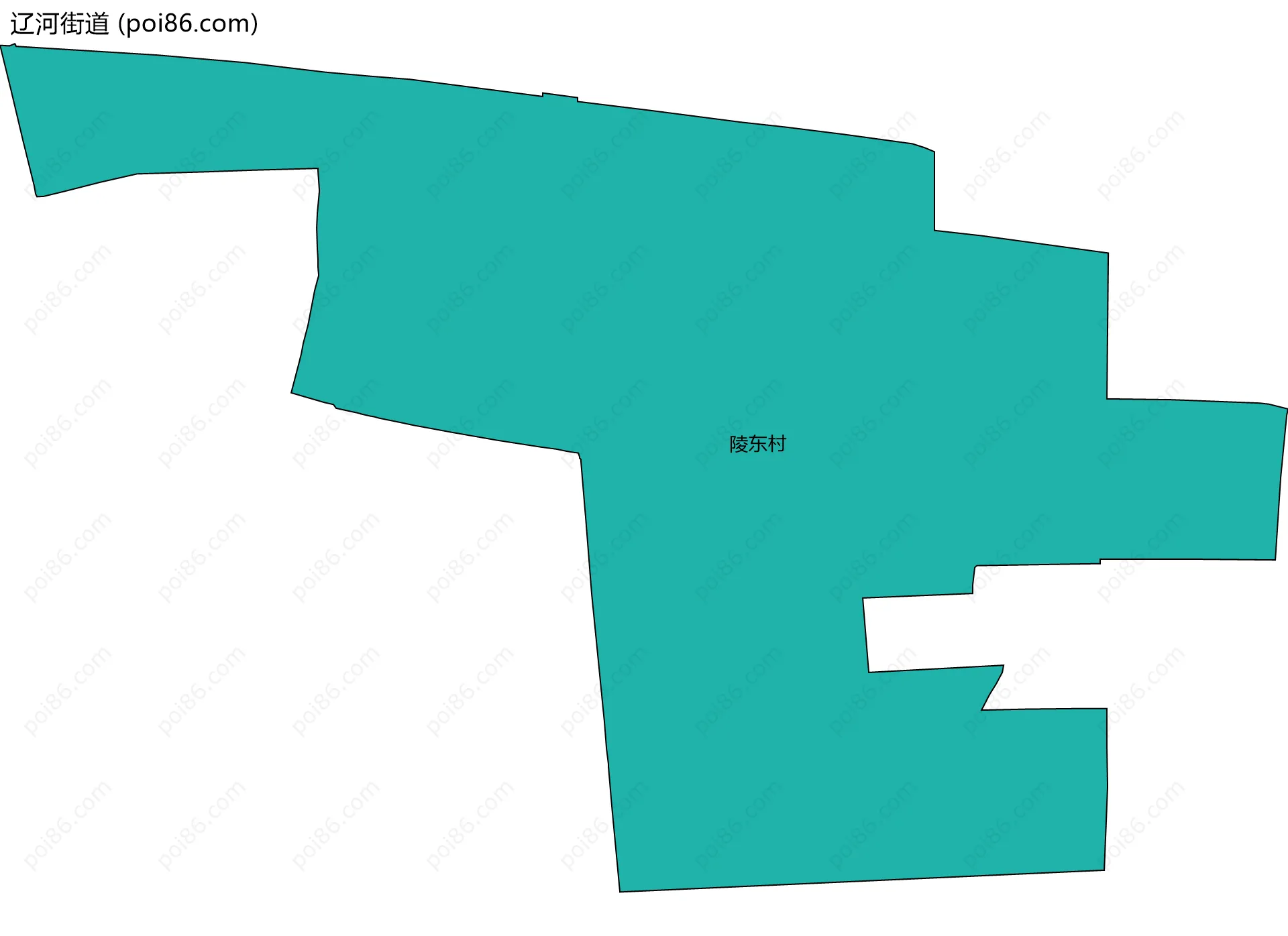 辽河街道边界地图(五级行政区划)