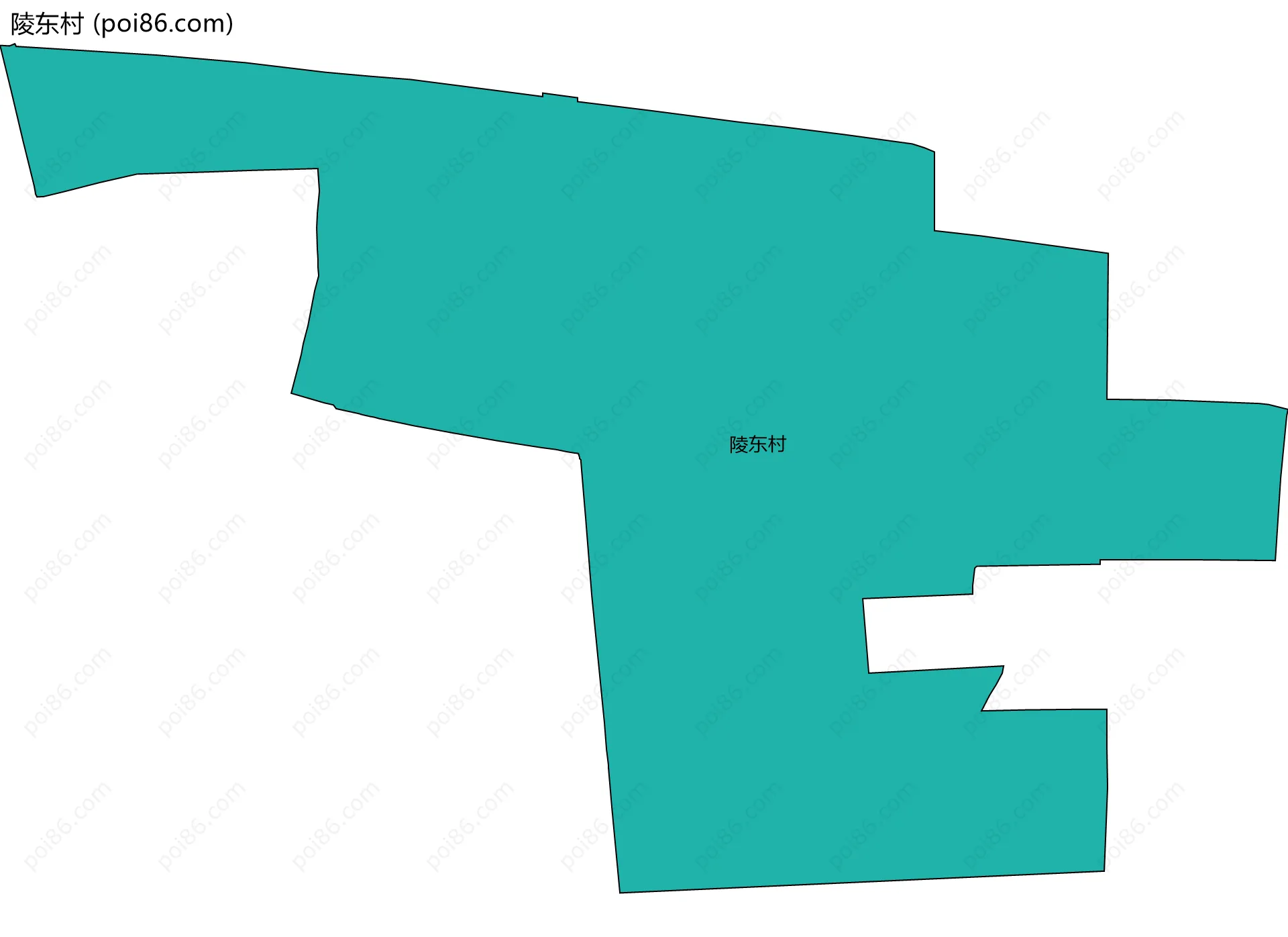 陵东村边界地图
