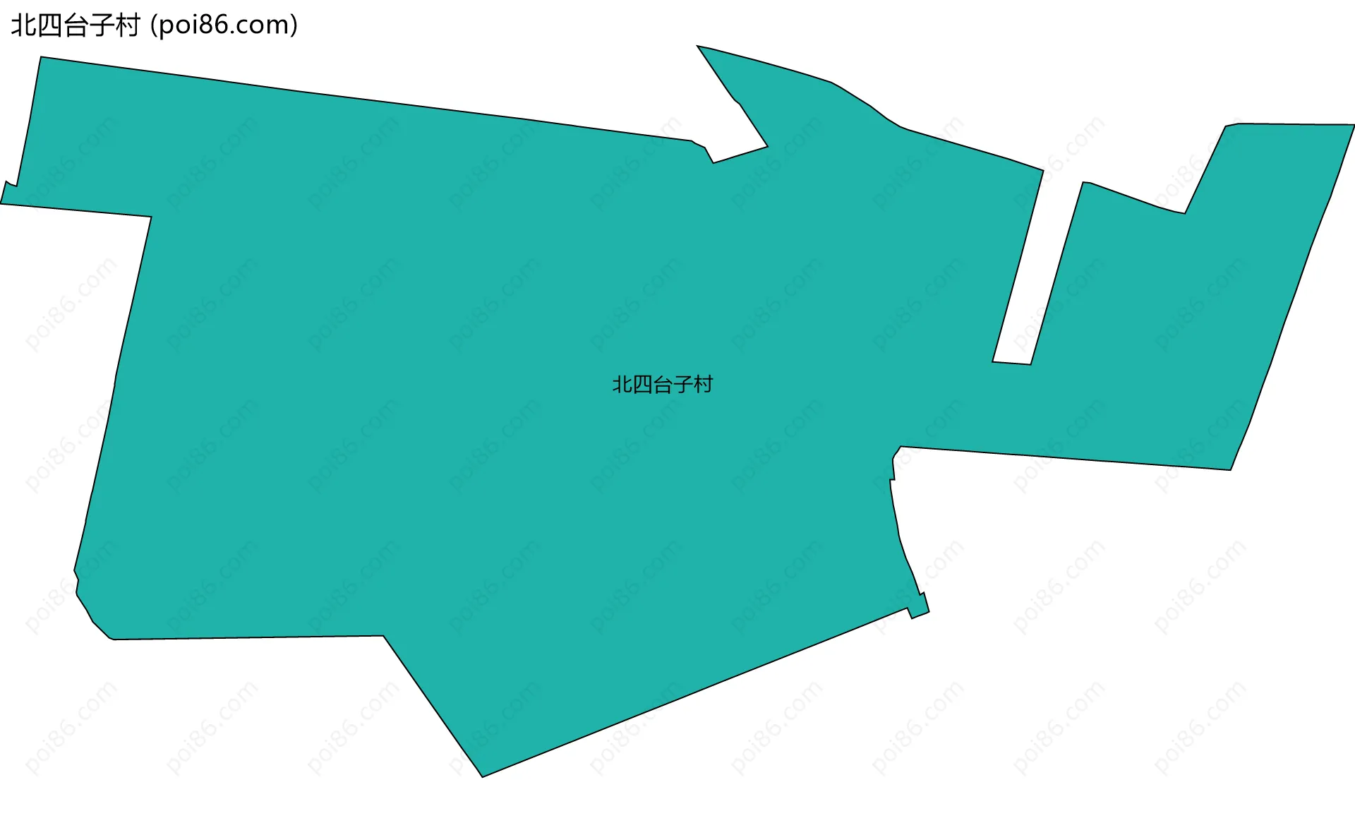 北四台子村边界地图