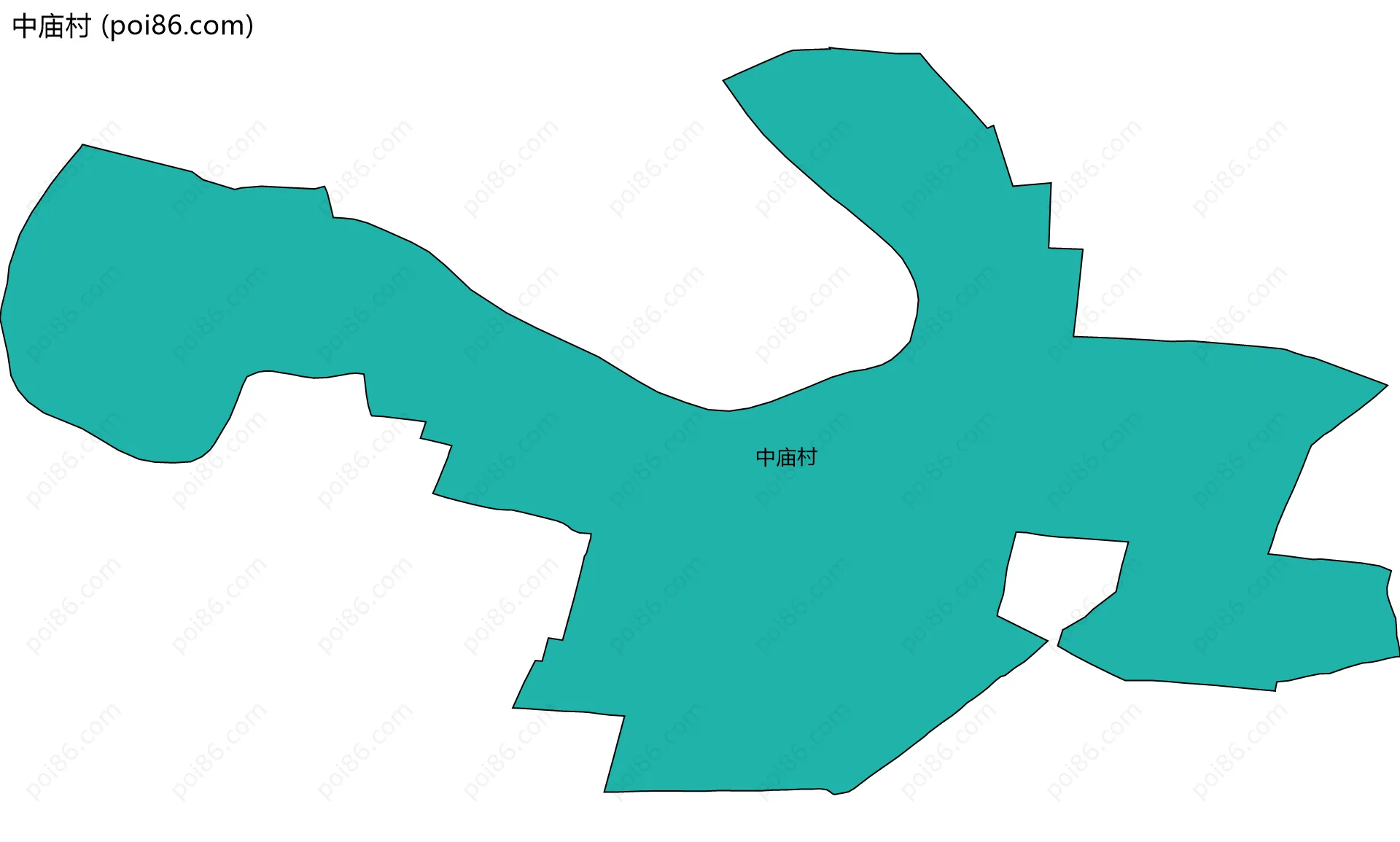 中庙村边界地图