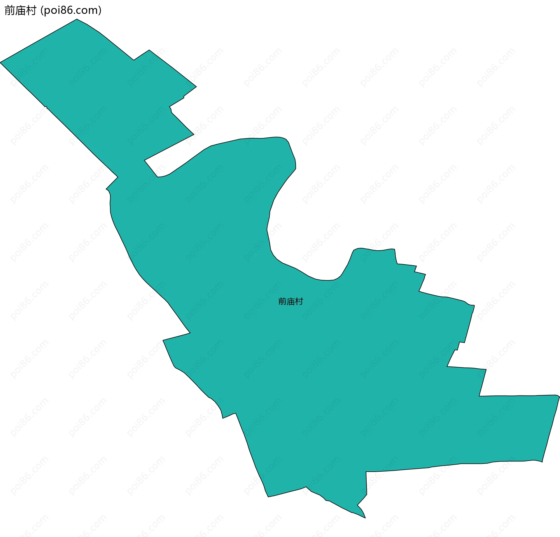 前庙村边界地图