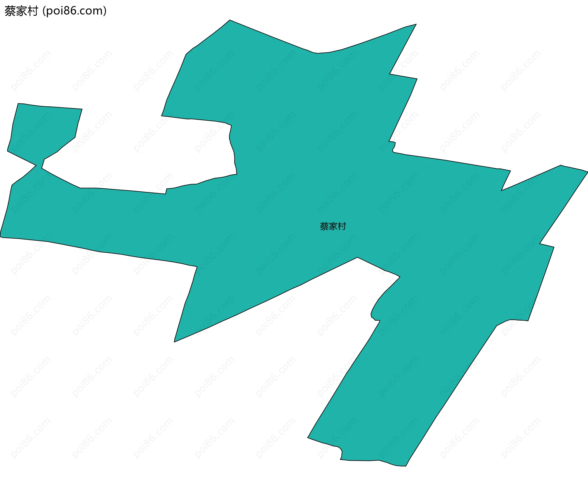 蔡家村边界地图