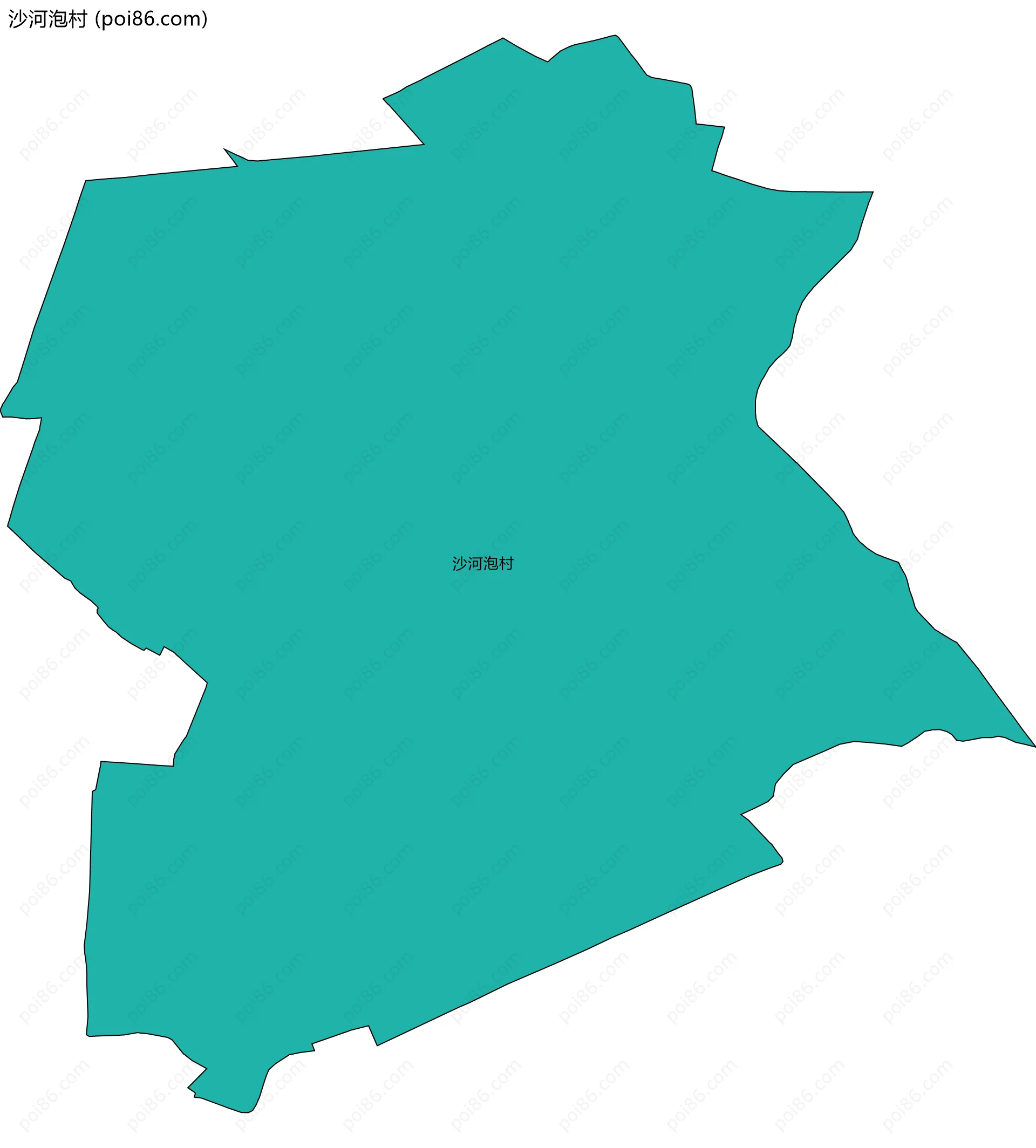 沙河泡村边界地图