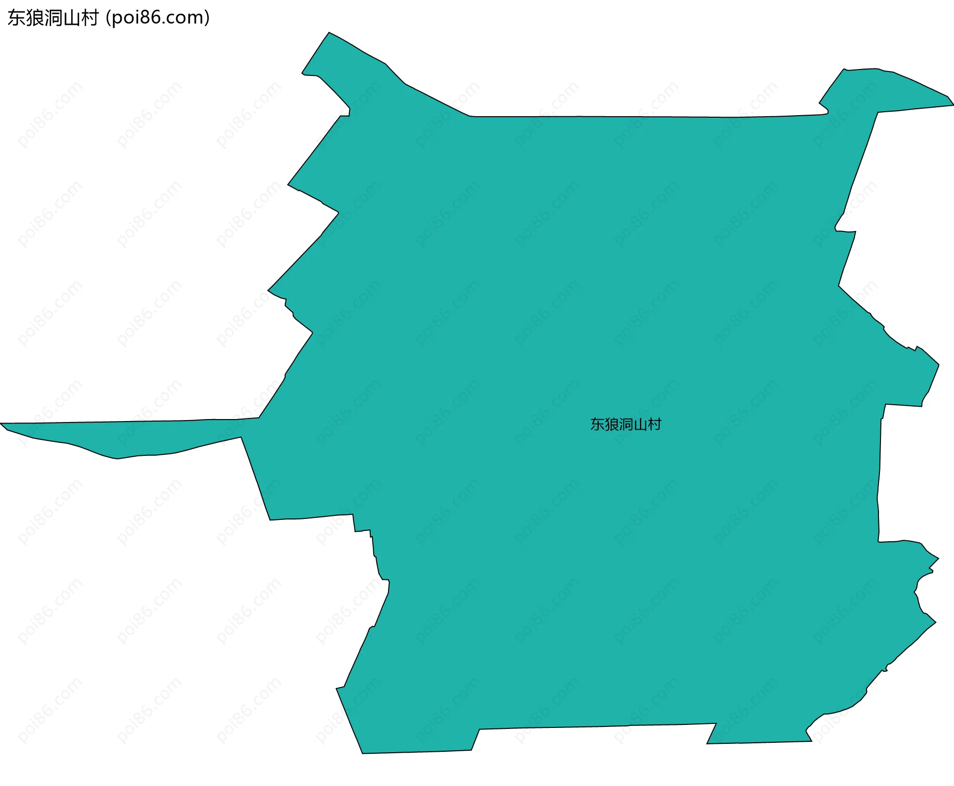 东狼洞山村边界地图