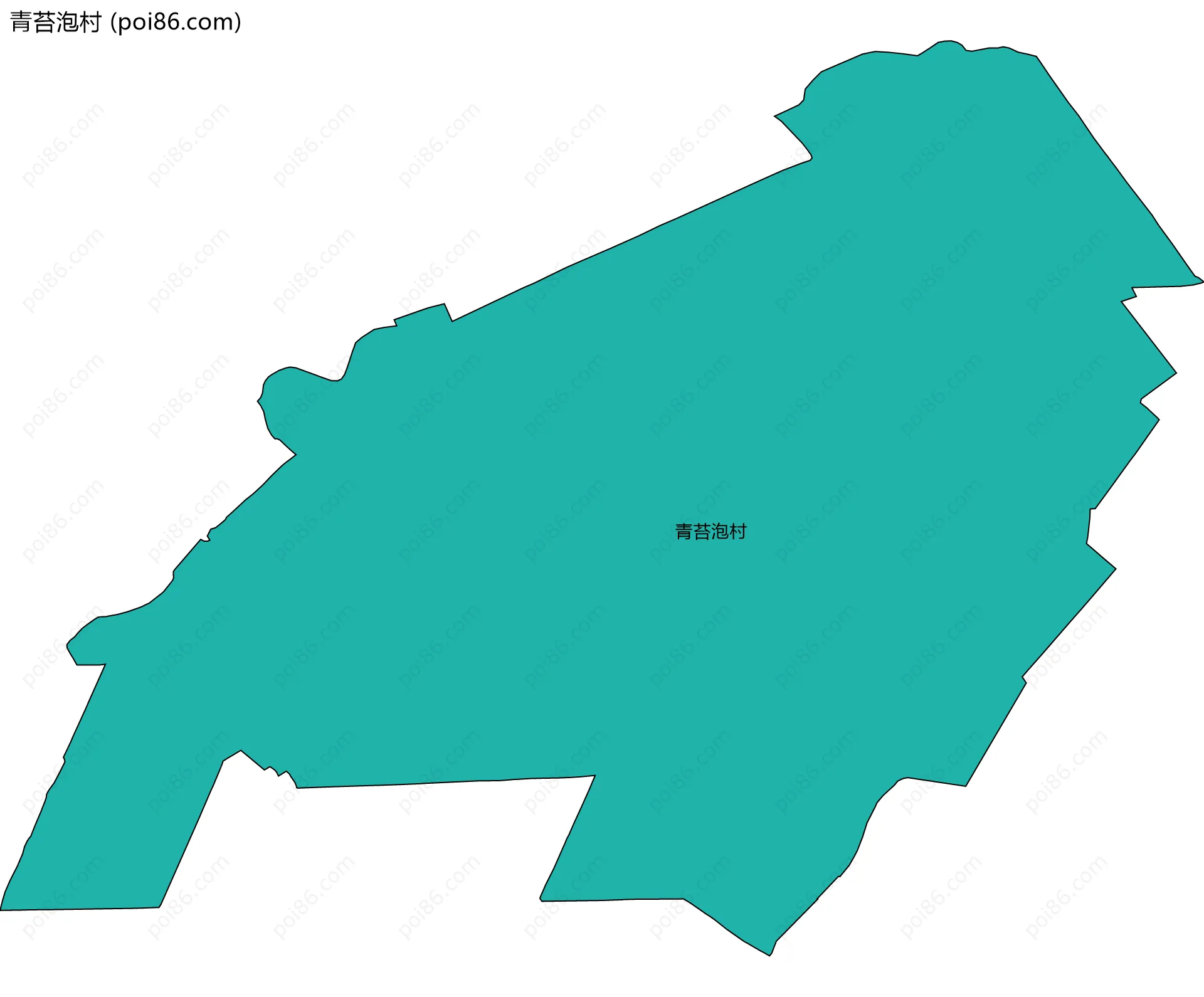 青苔泡村边界地图