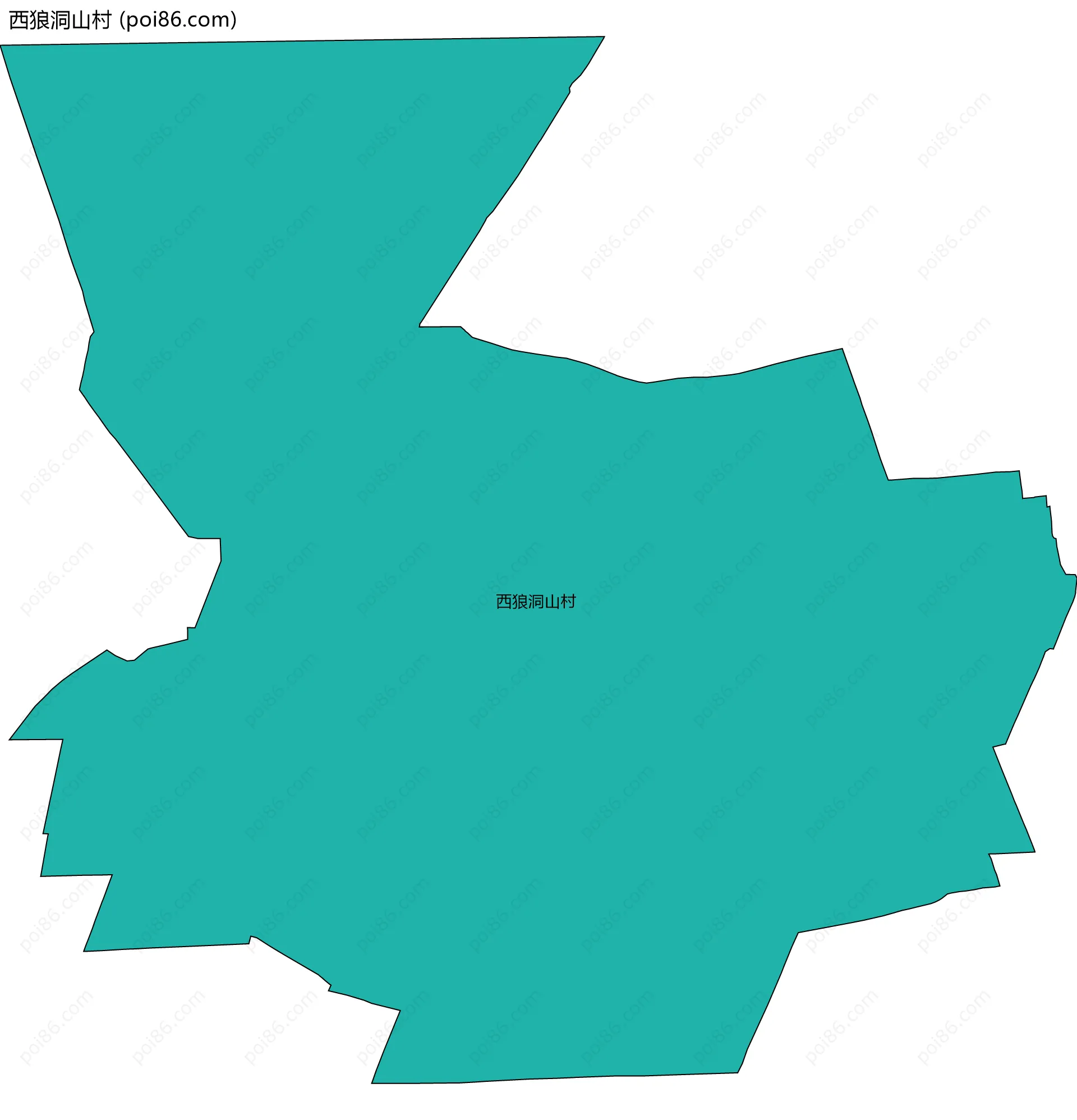 西狼洞山村边界地图