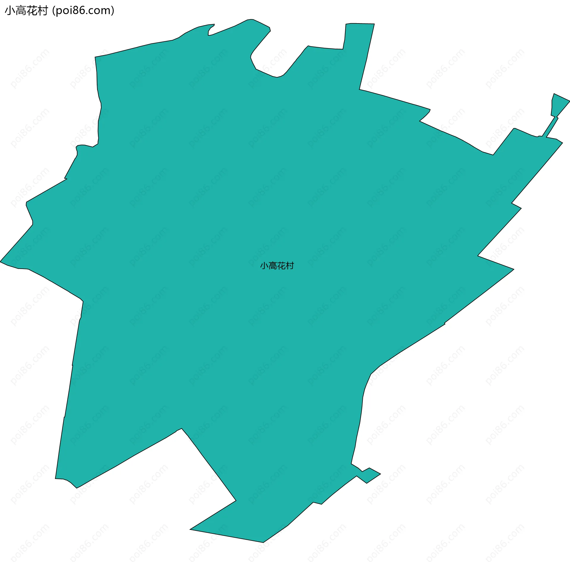 小高花村边界地图