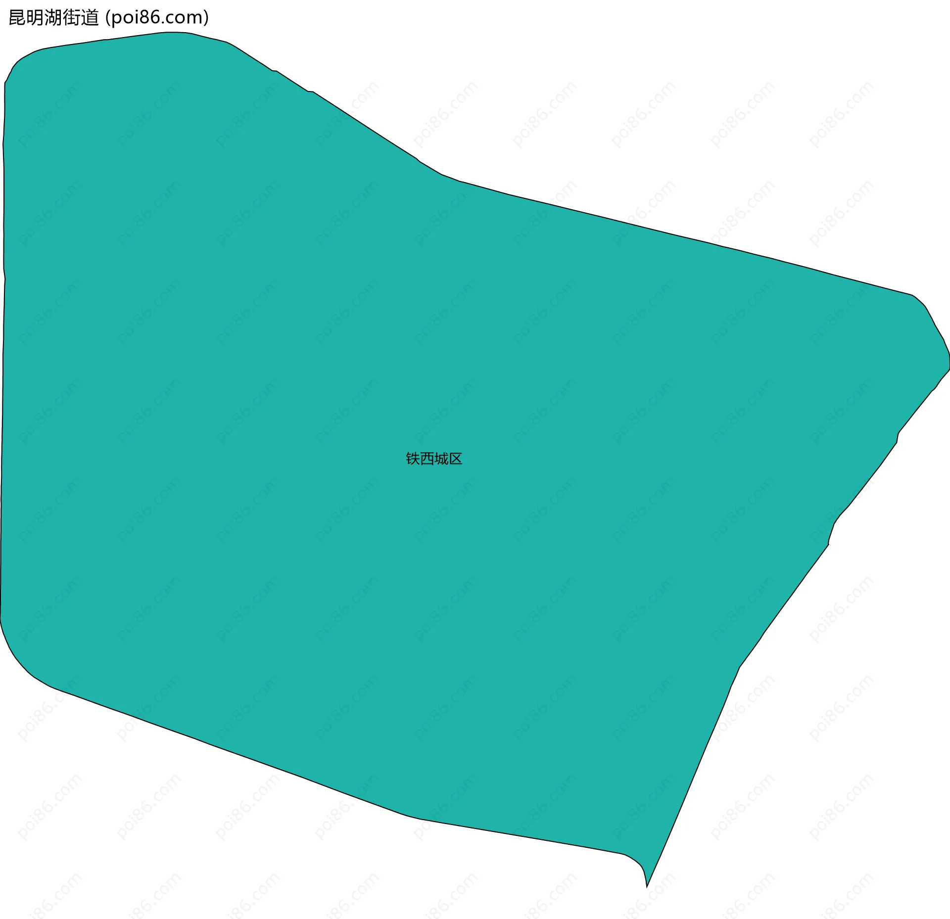 昆明湖街道边界地图(五级行政区划)