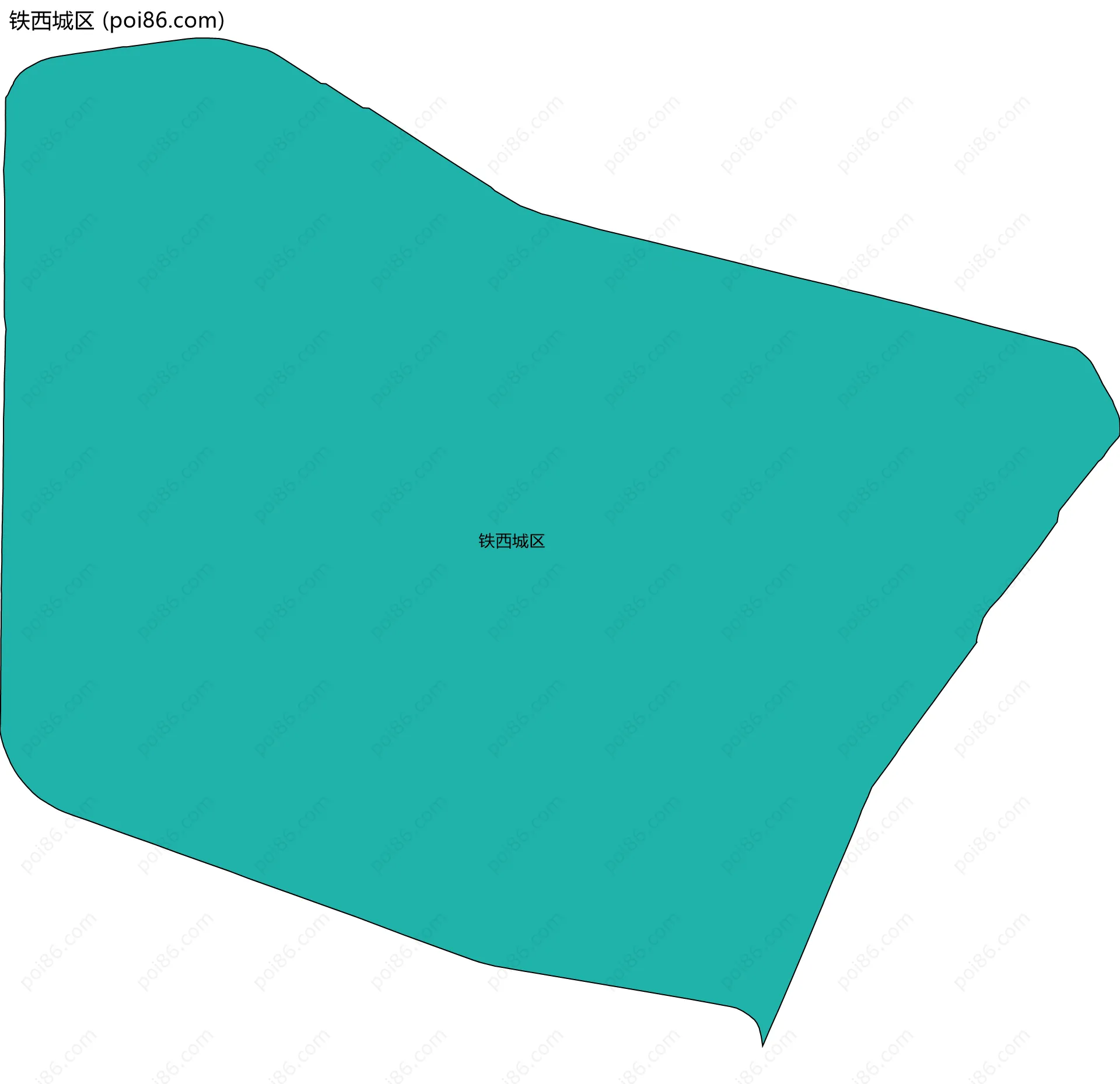 铁西城区边界地图