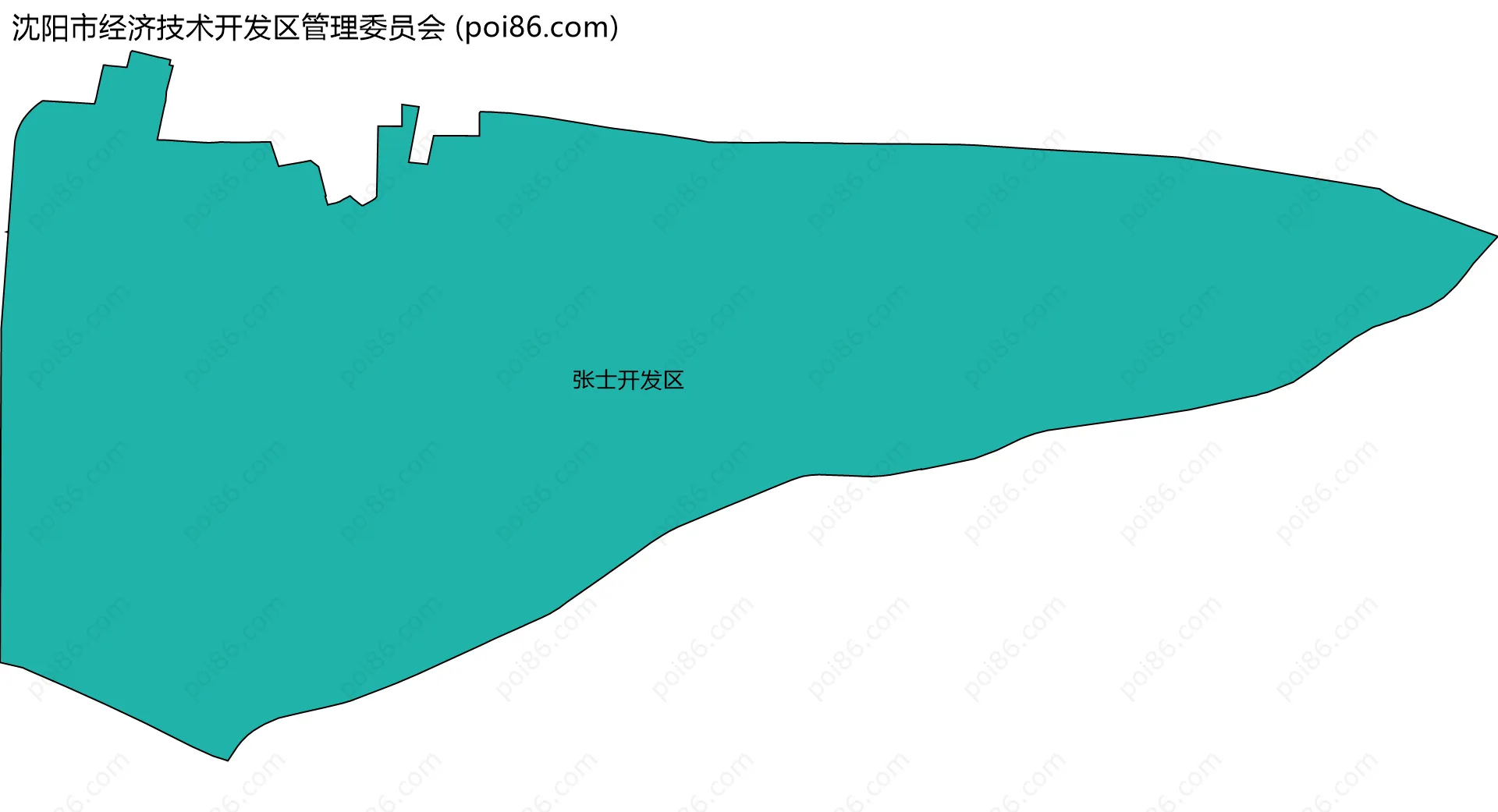 沈阳市经济技术开发区管理委员会边界地图(五级行政区划)