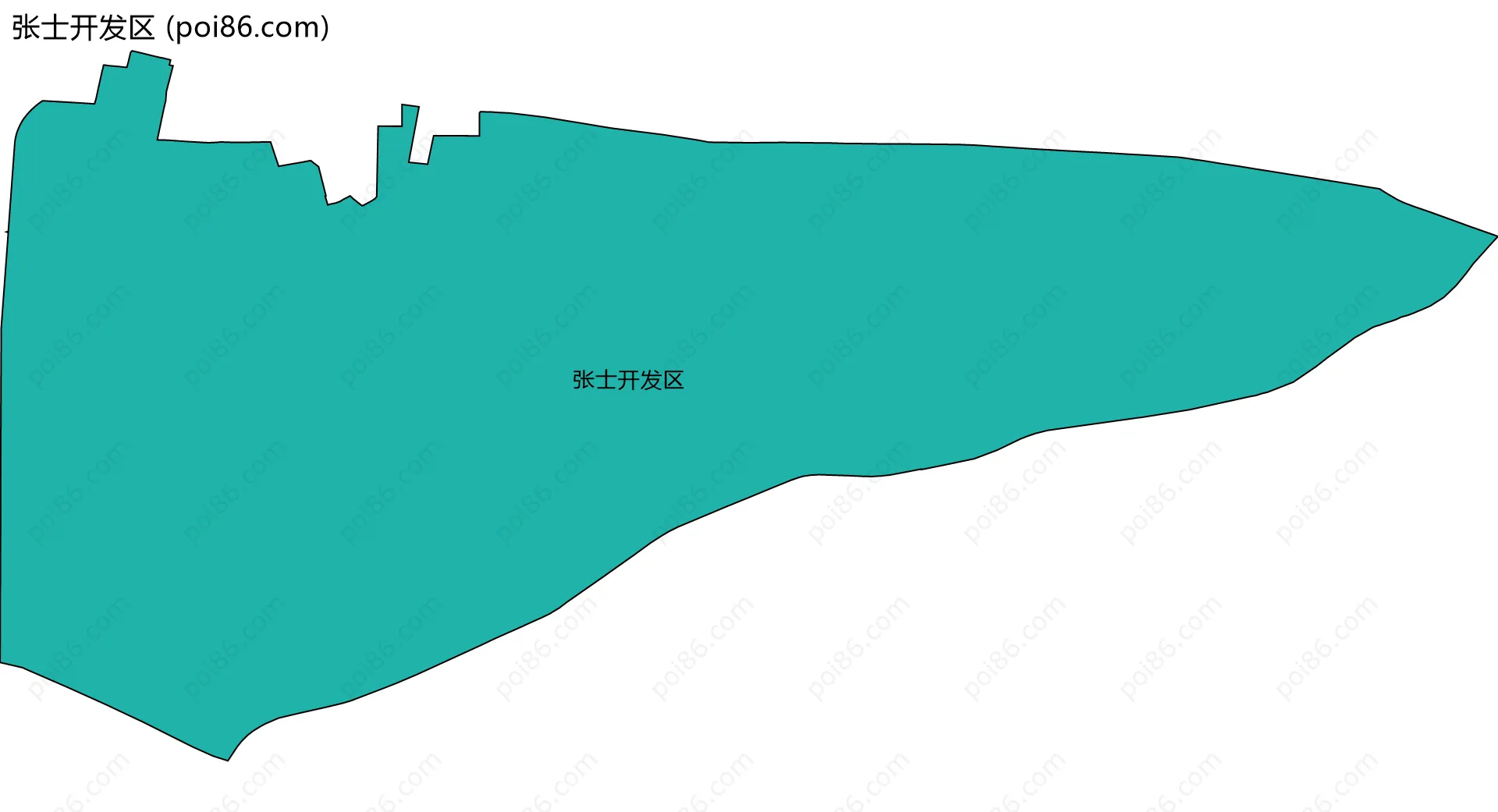 张士开发区边界地图