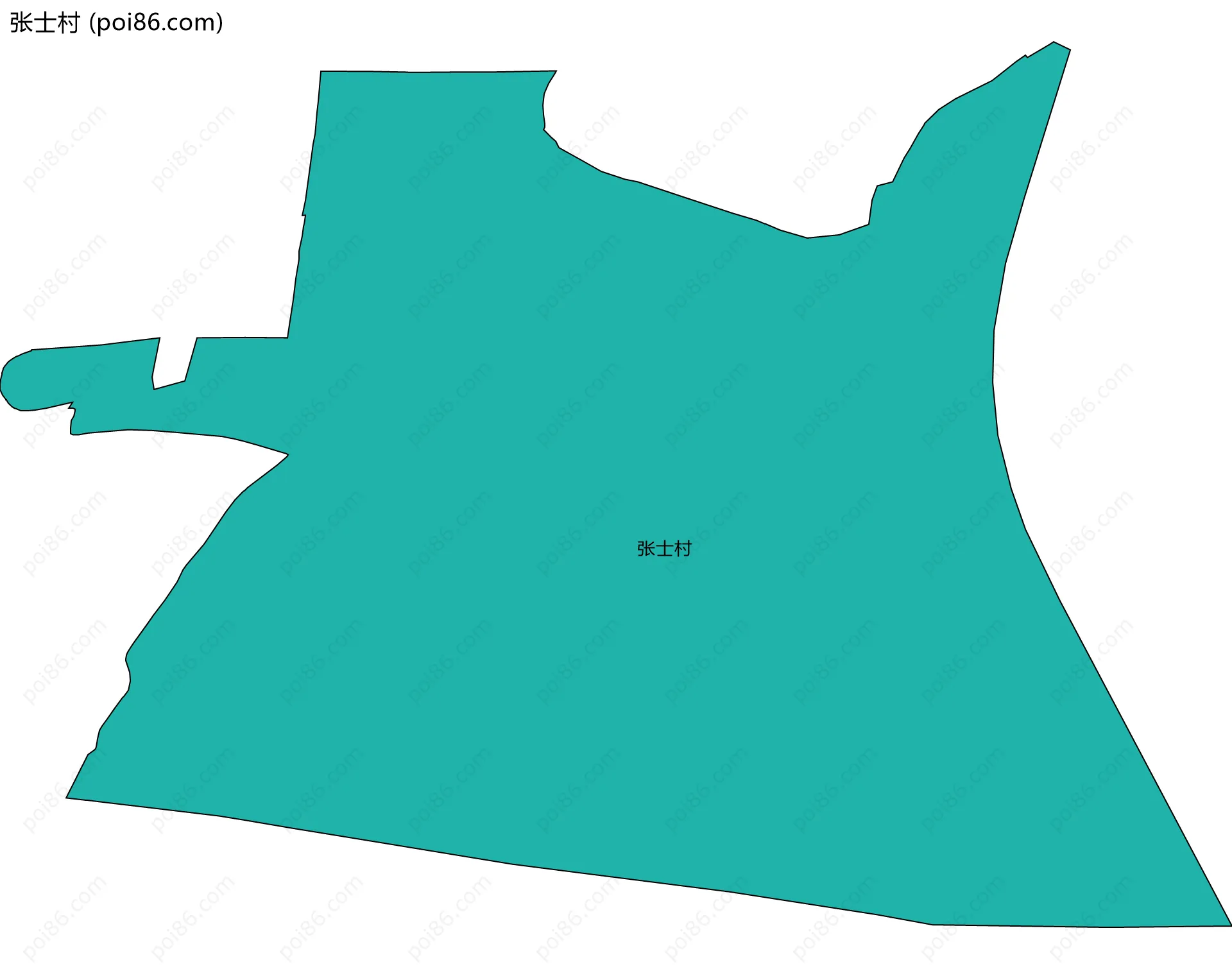 张士村边界地图