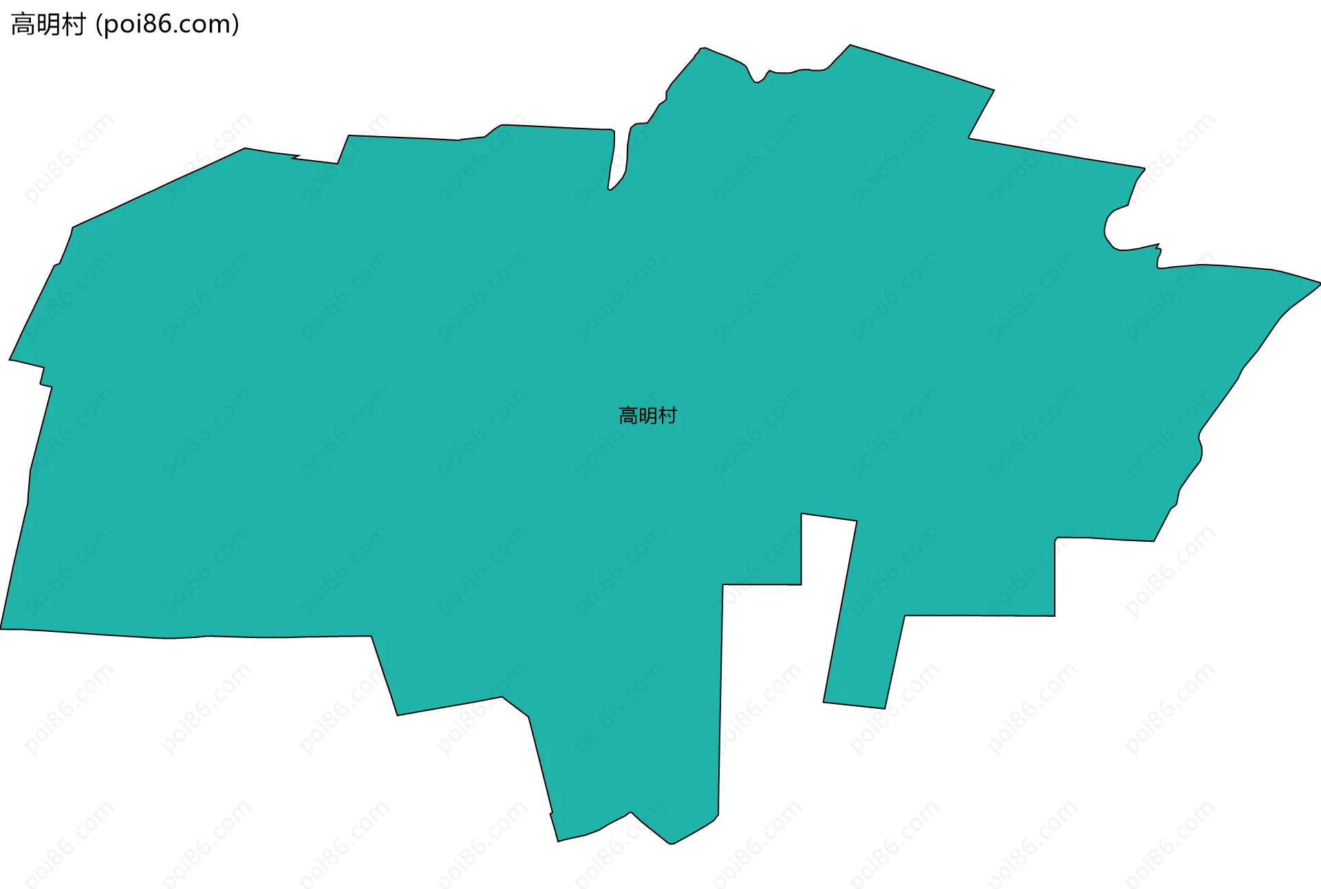 高明村边界地图