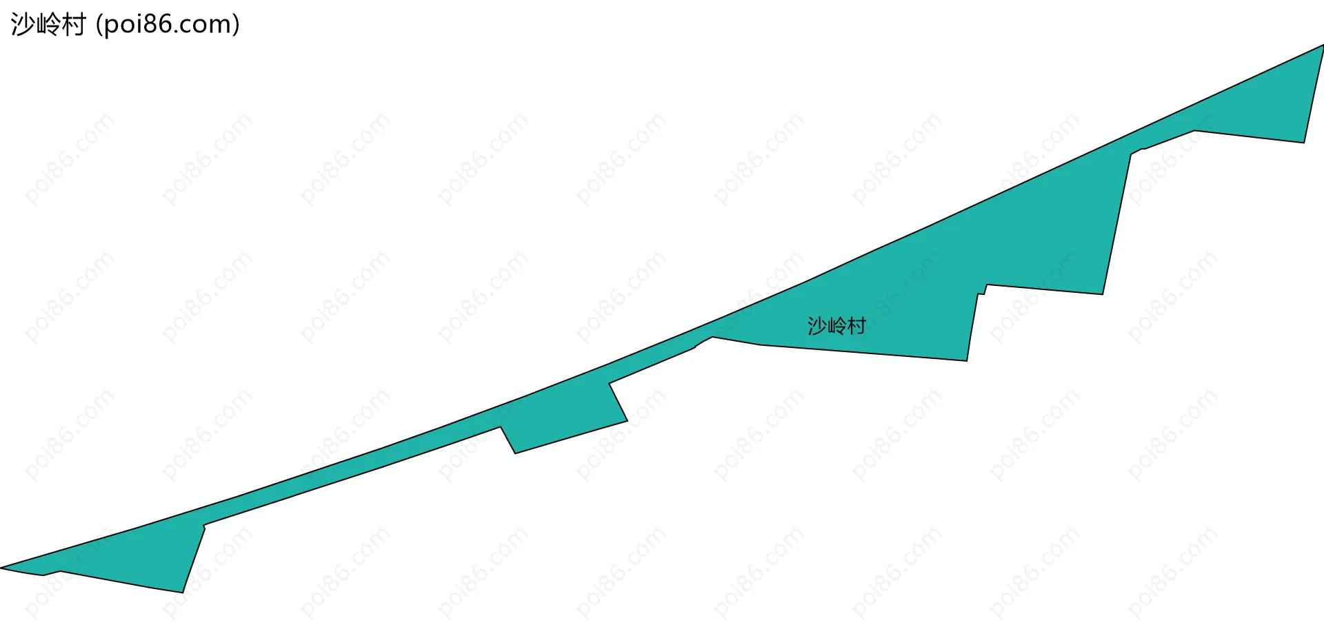 沙岭村边界地图