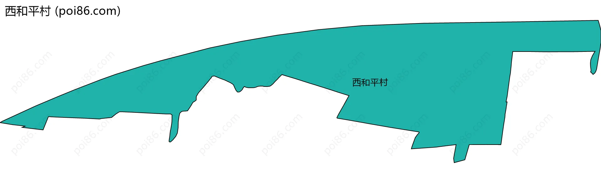 西和平村边界地图