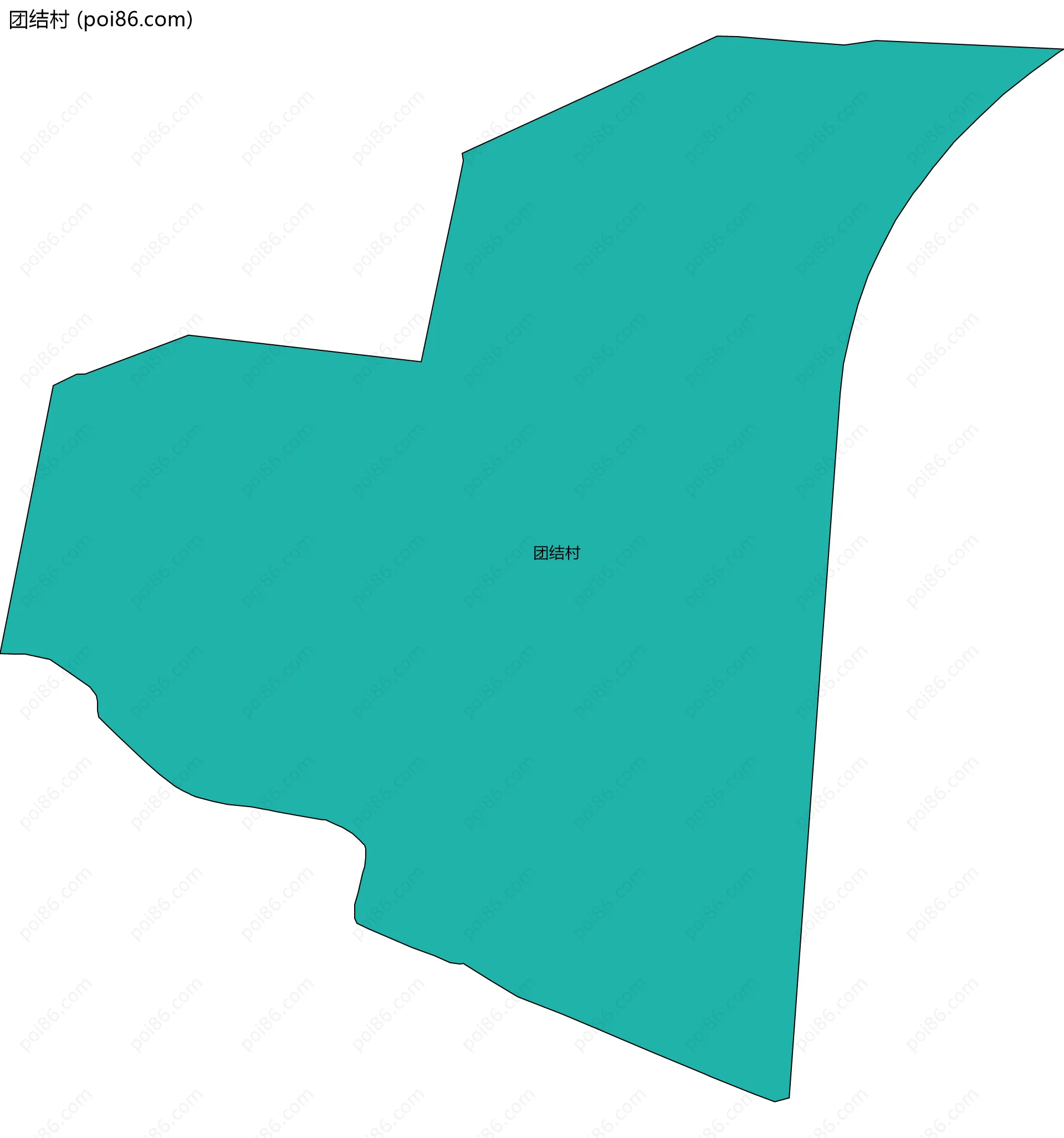 团结村边界地图