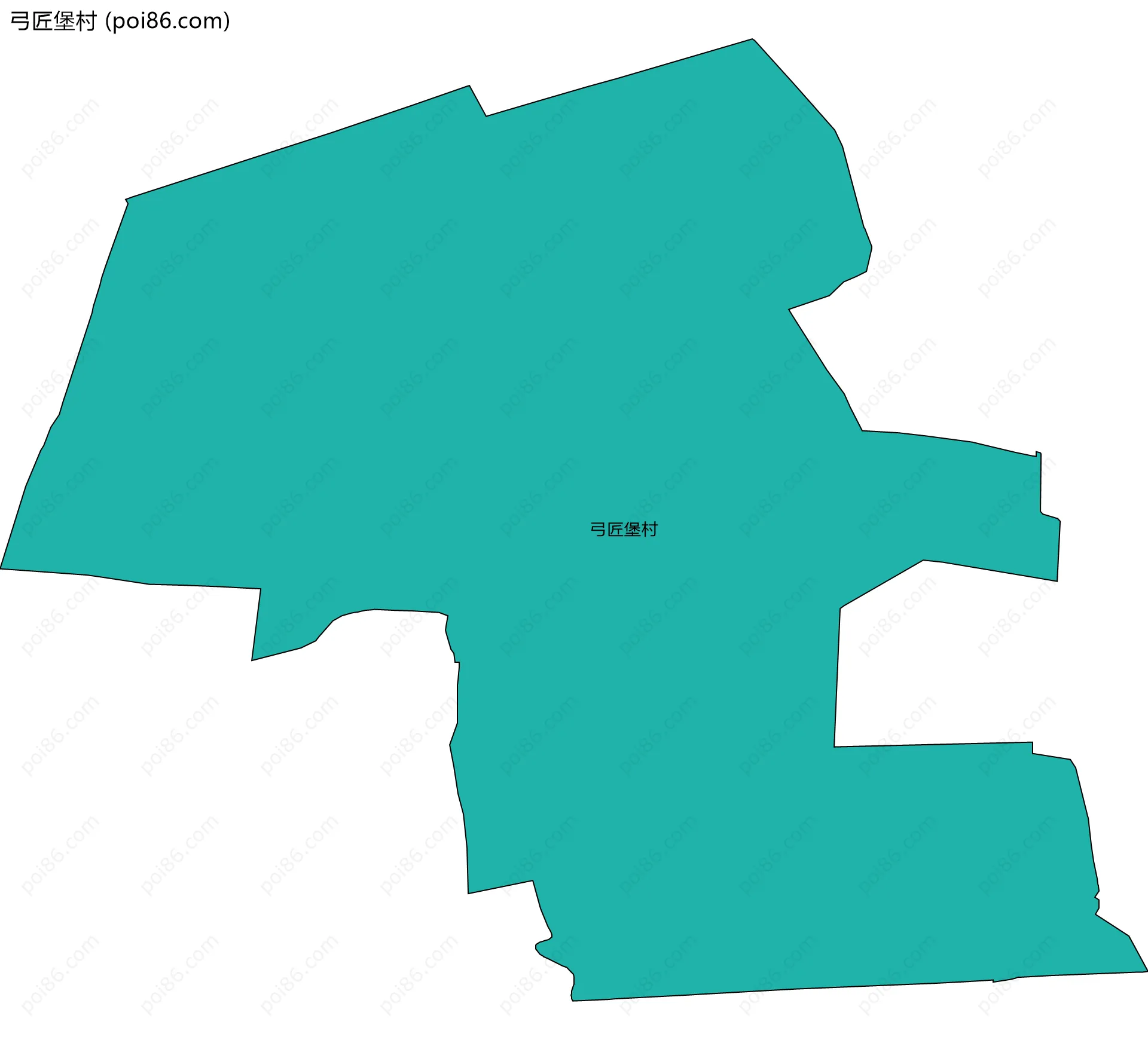 弓匠堡村边界地图