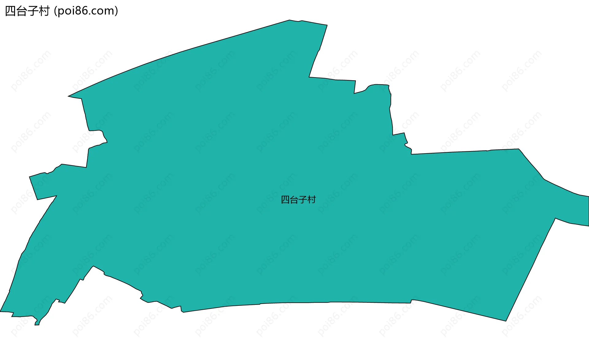 四台子村边界地图