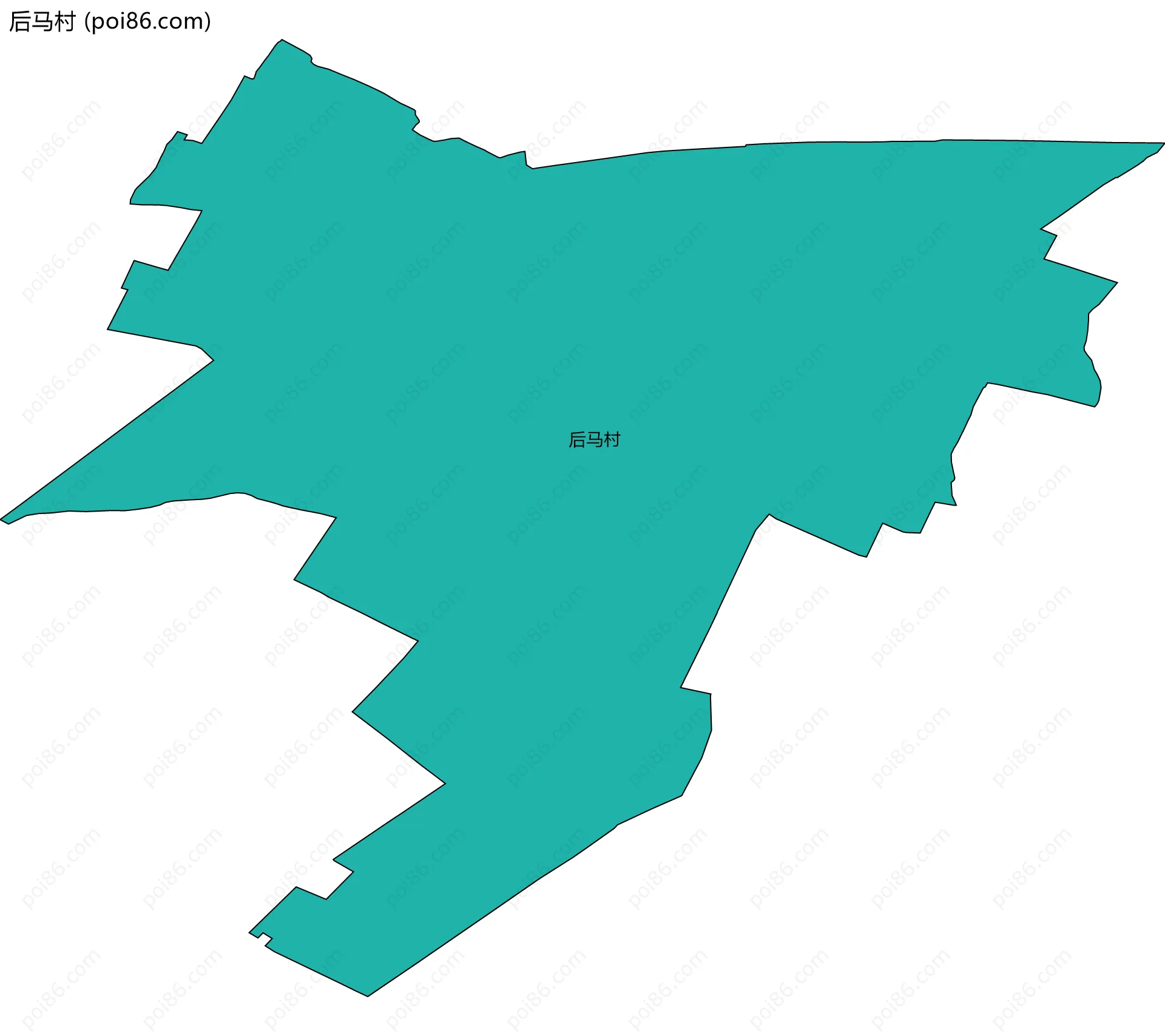 后马村边界地图