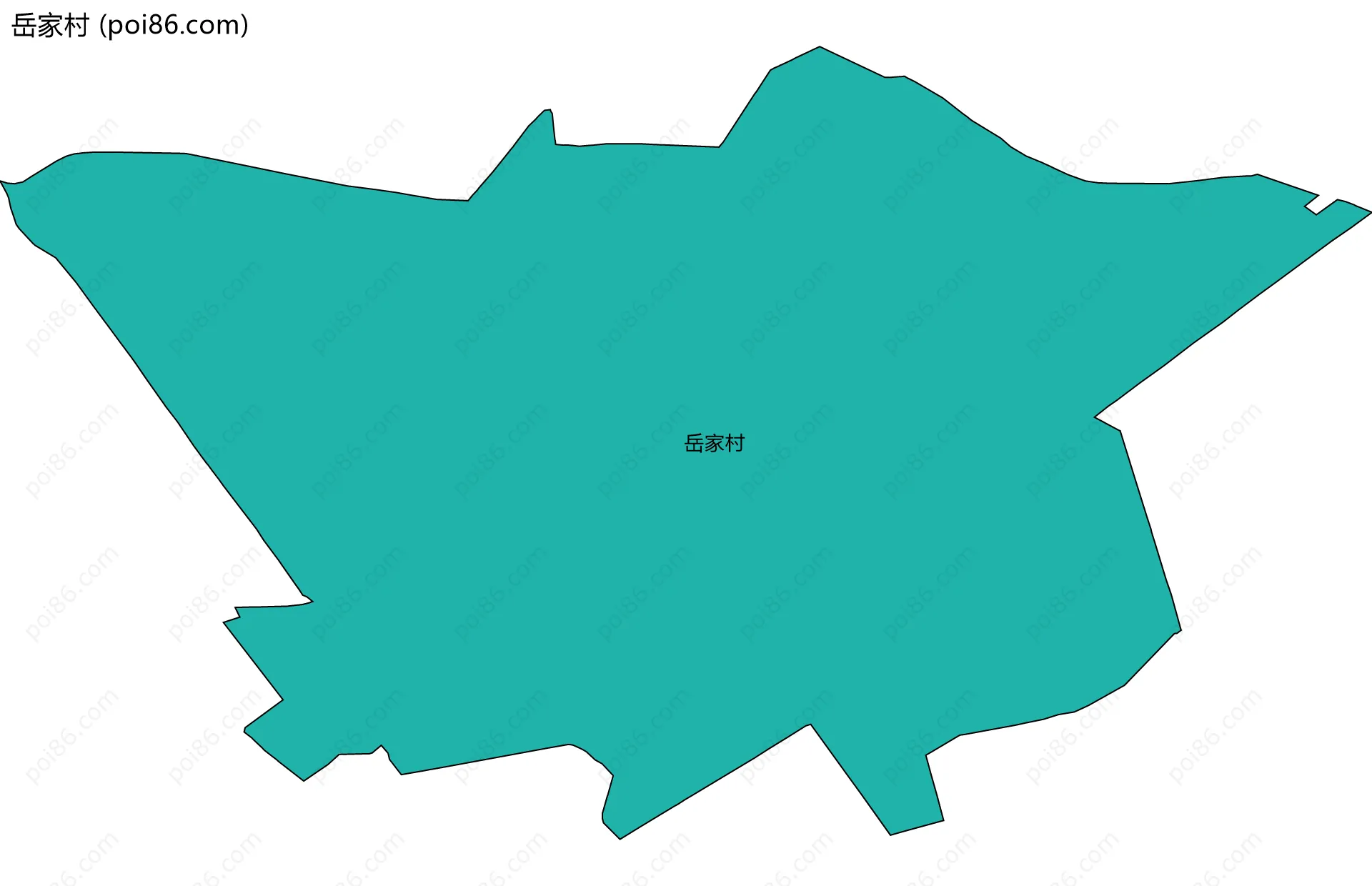 岳家村边界地图