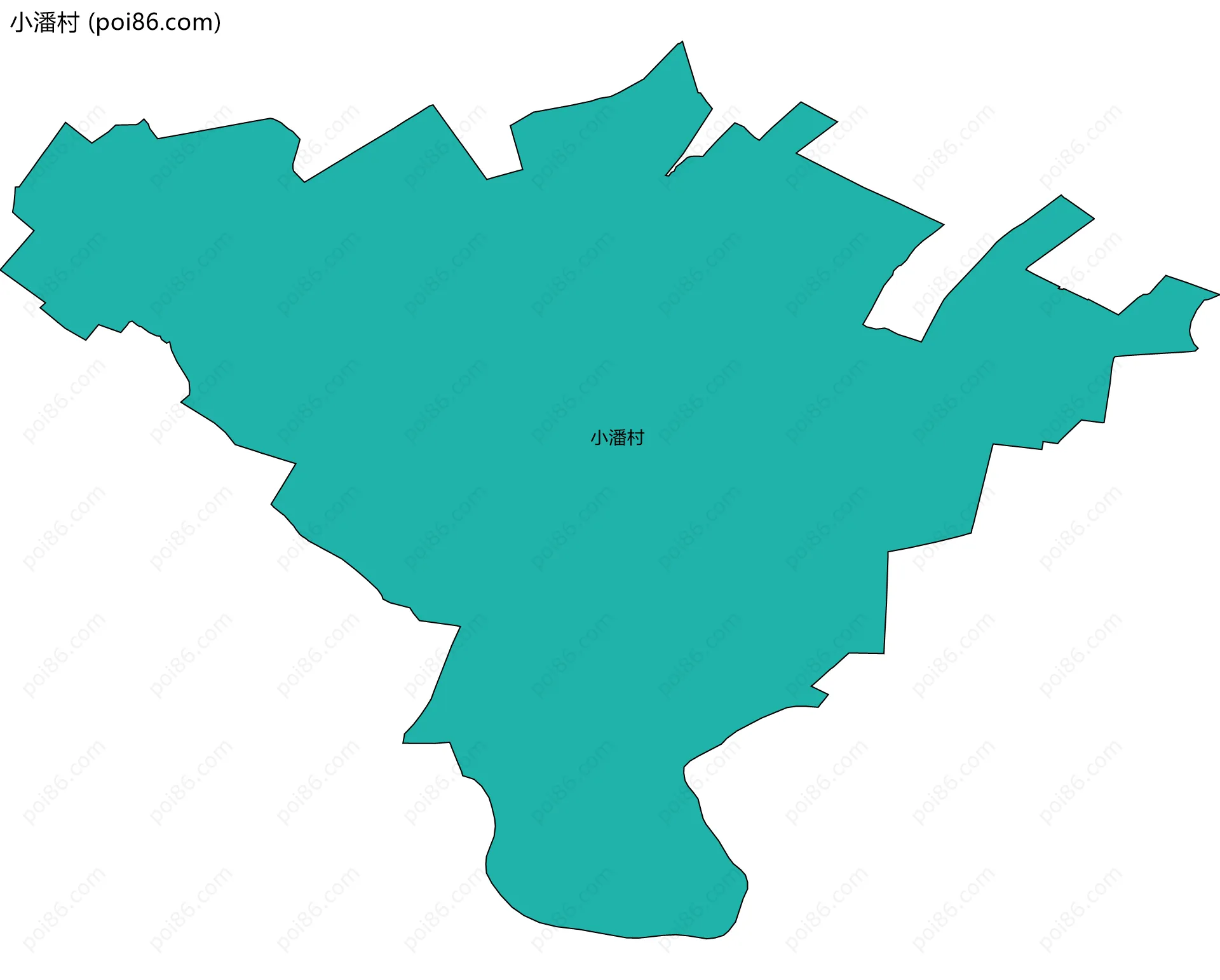 小潘村边界地图