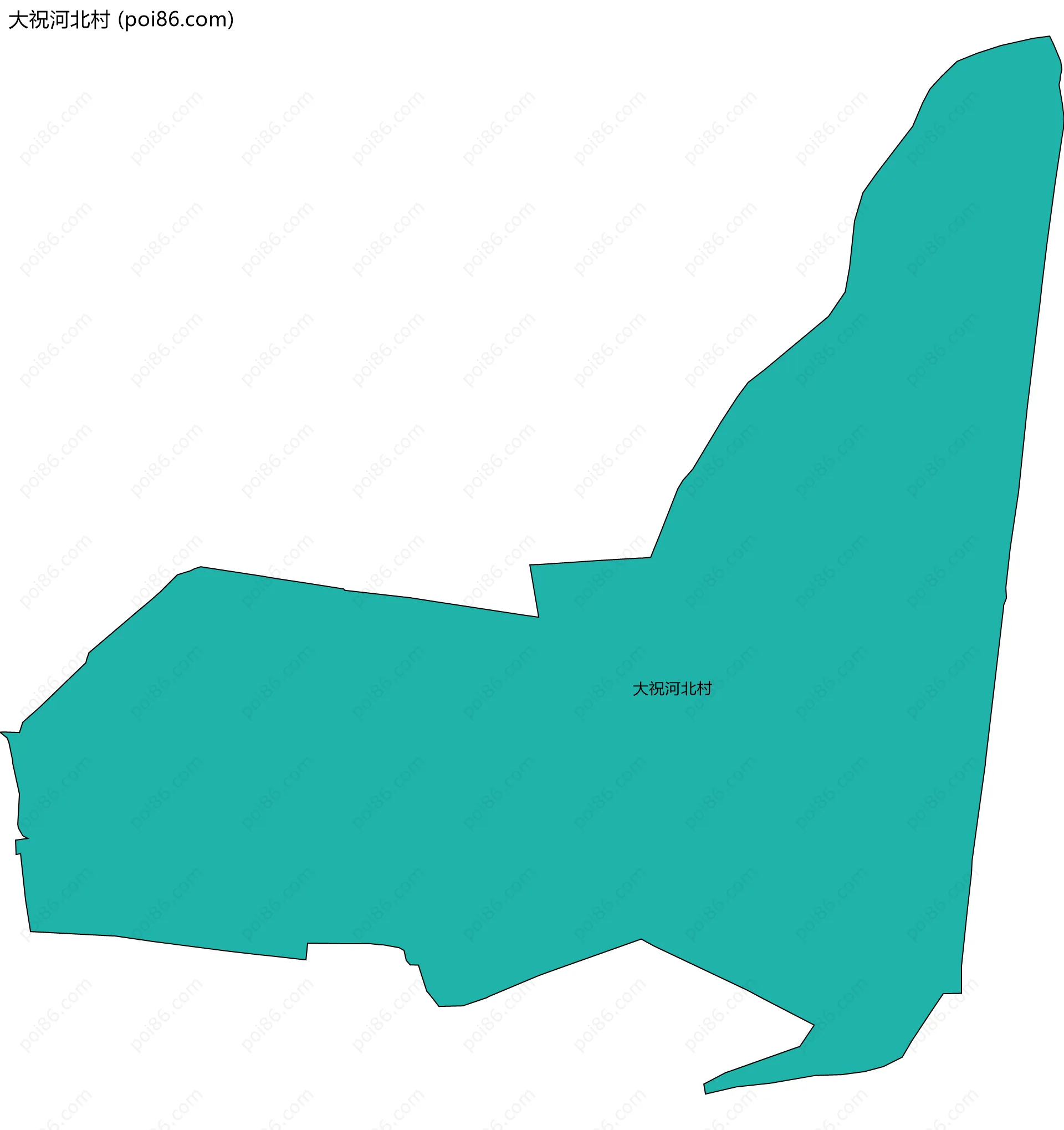 大祝河北村边界地图