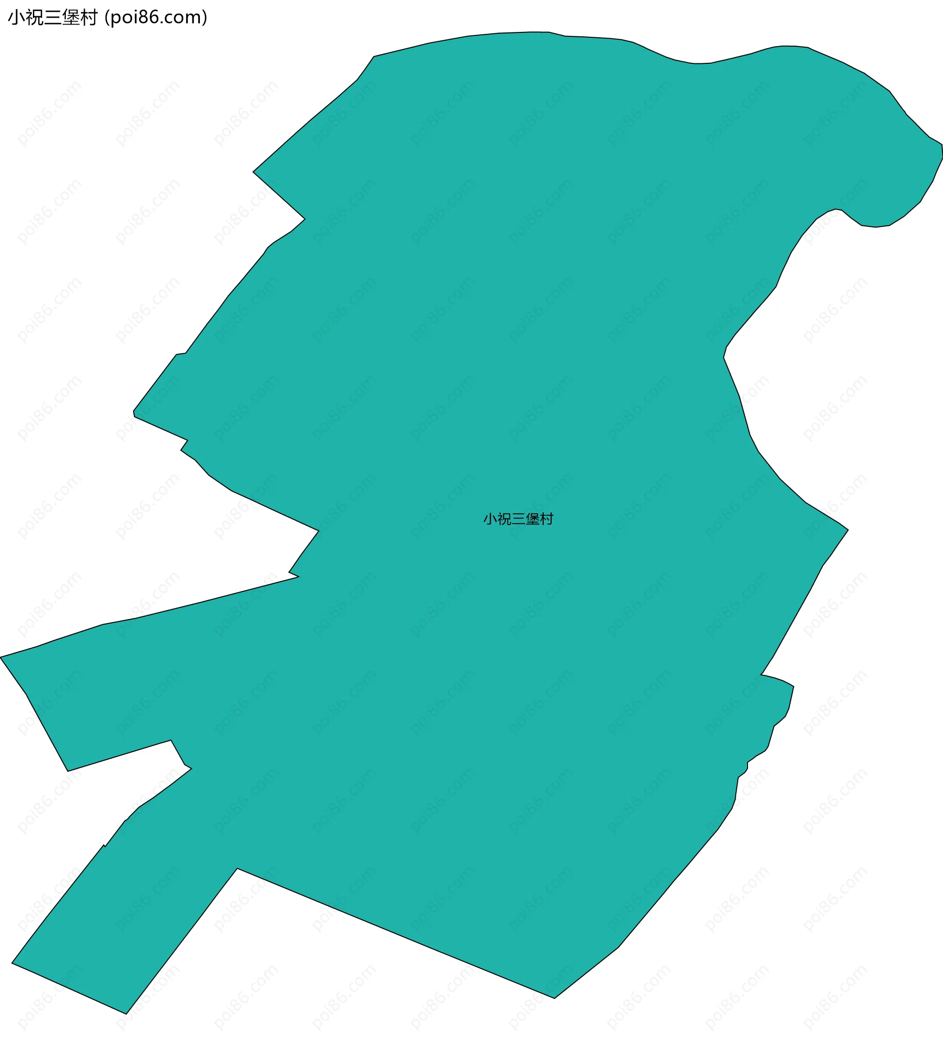 小祝三堡村边界地图