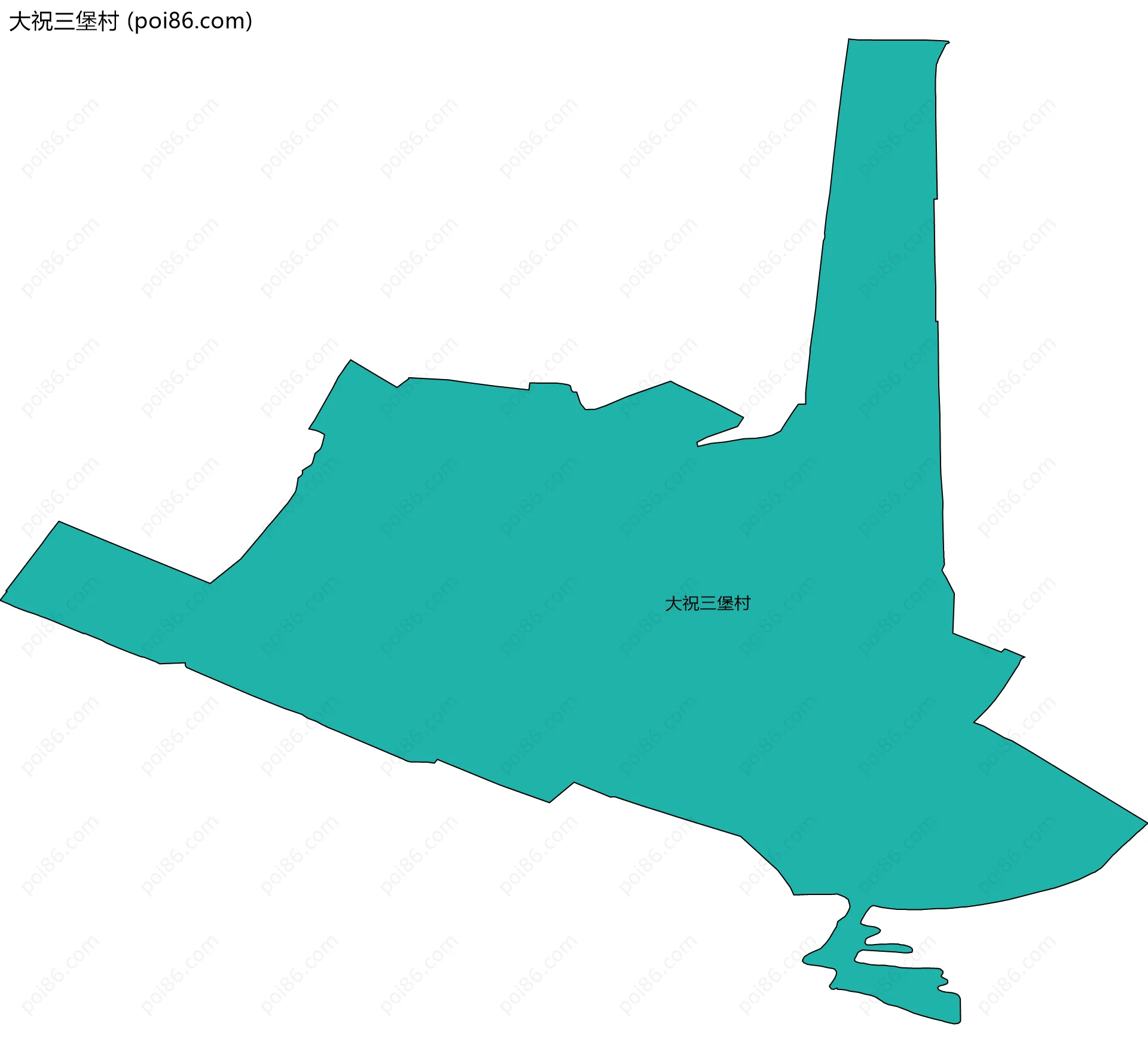 大祝三堡村边界地图