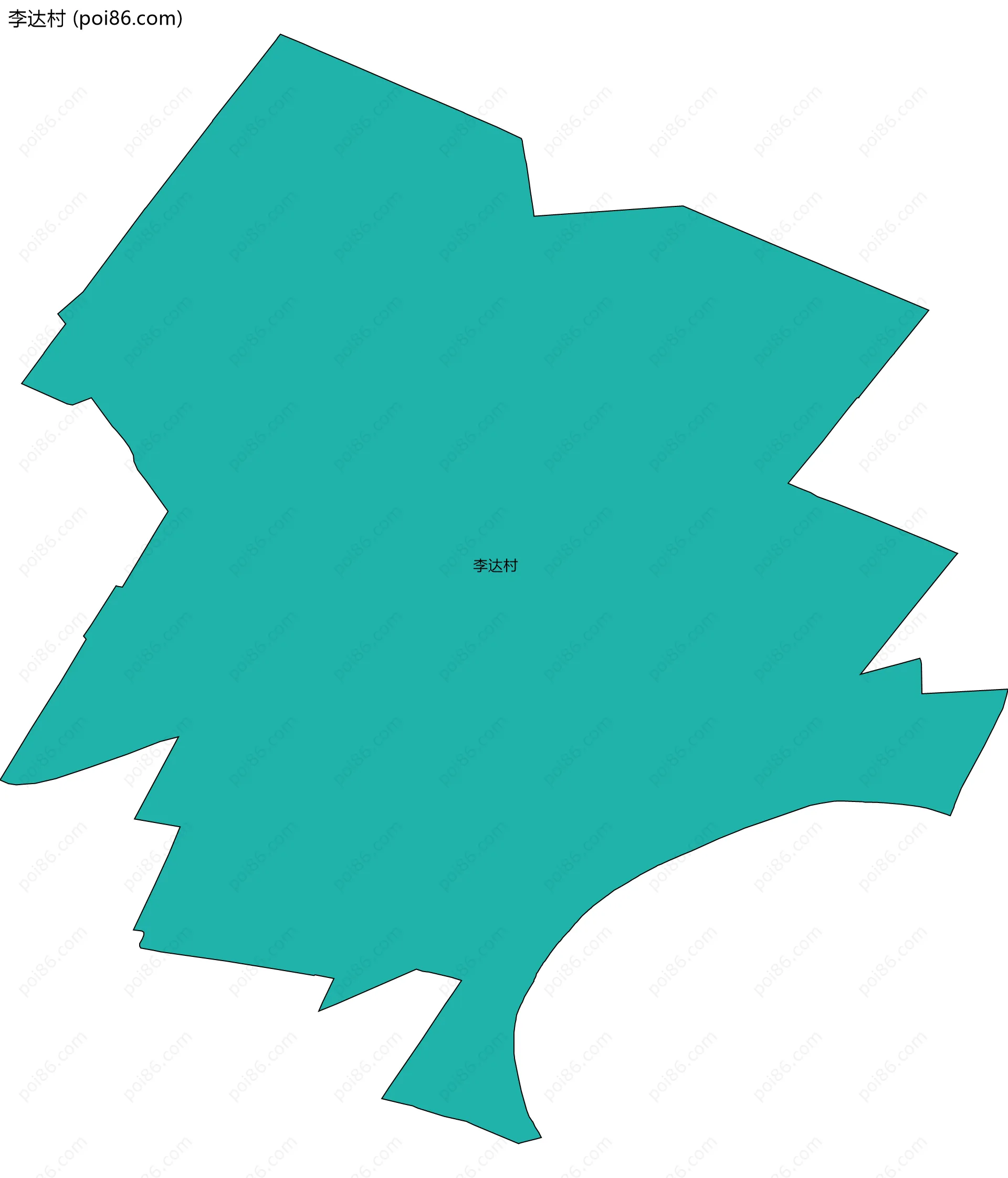 李达村边界地图