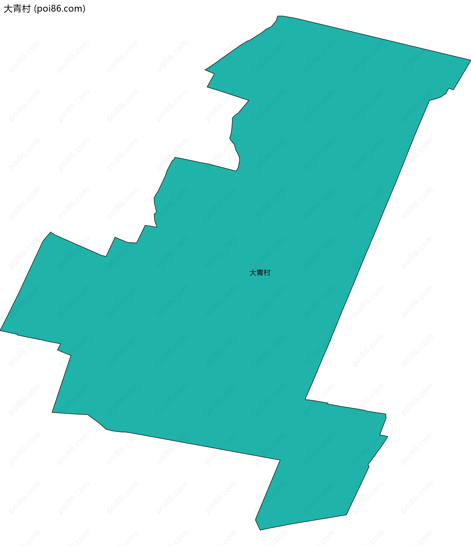 大青村边界地图